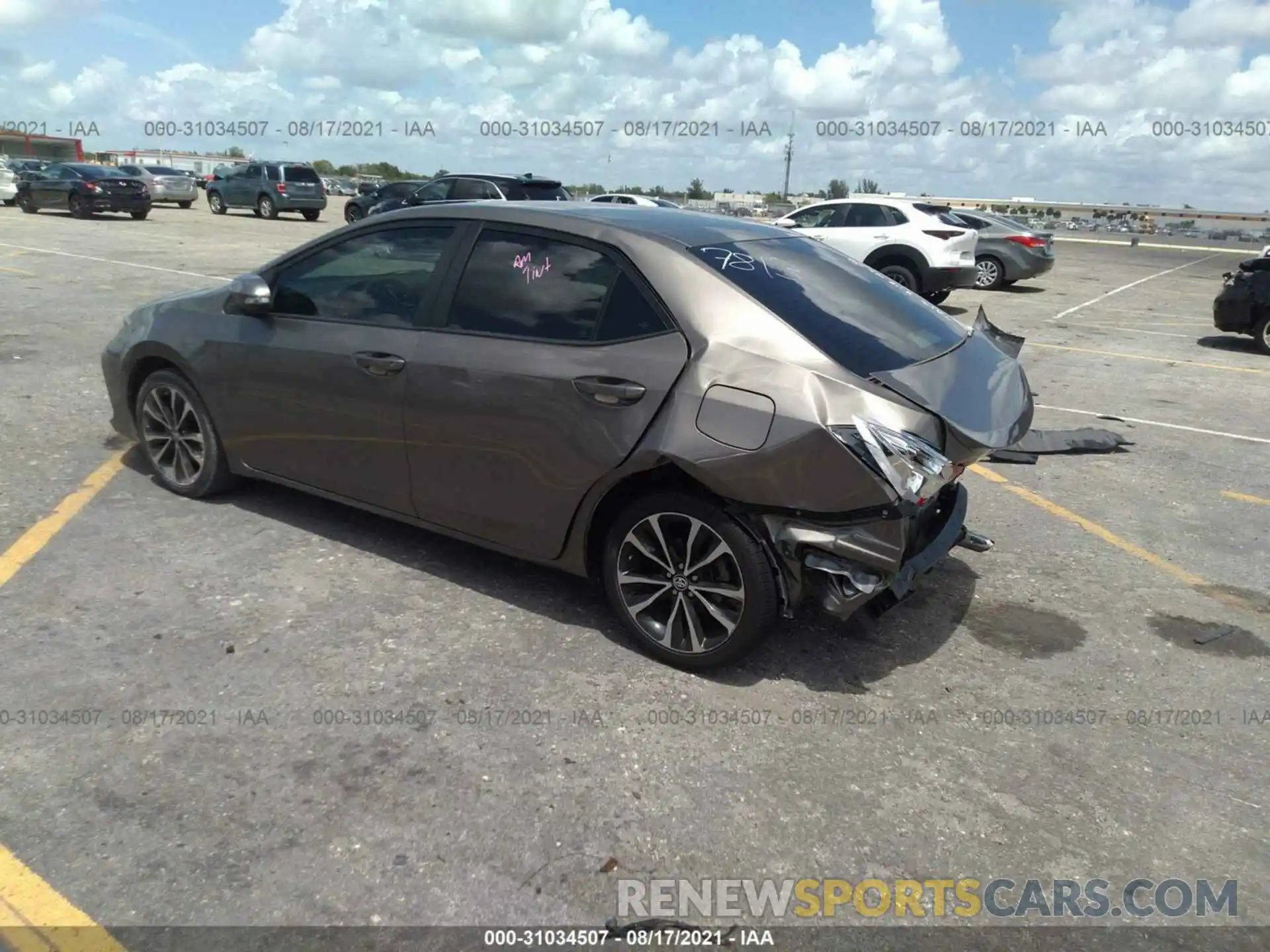 3 Photograph of a damaged car 5YFBURHE4KP877813 TOYOTA COROLLA 2019