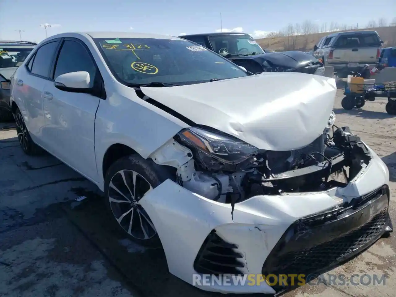 1 Photograph of a damaged car 5YFBURHE4KP878069 TOYOTA COROLLA 2019