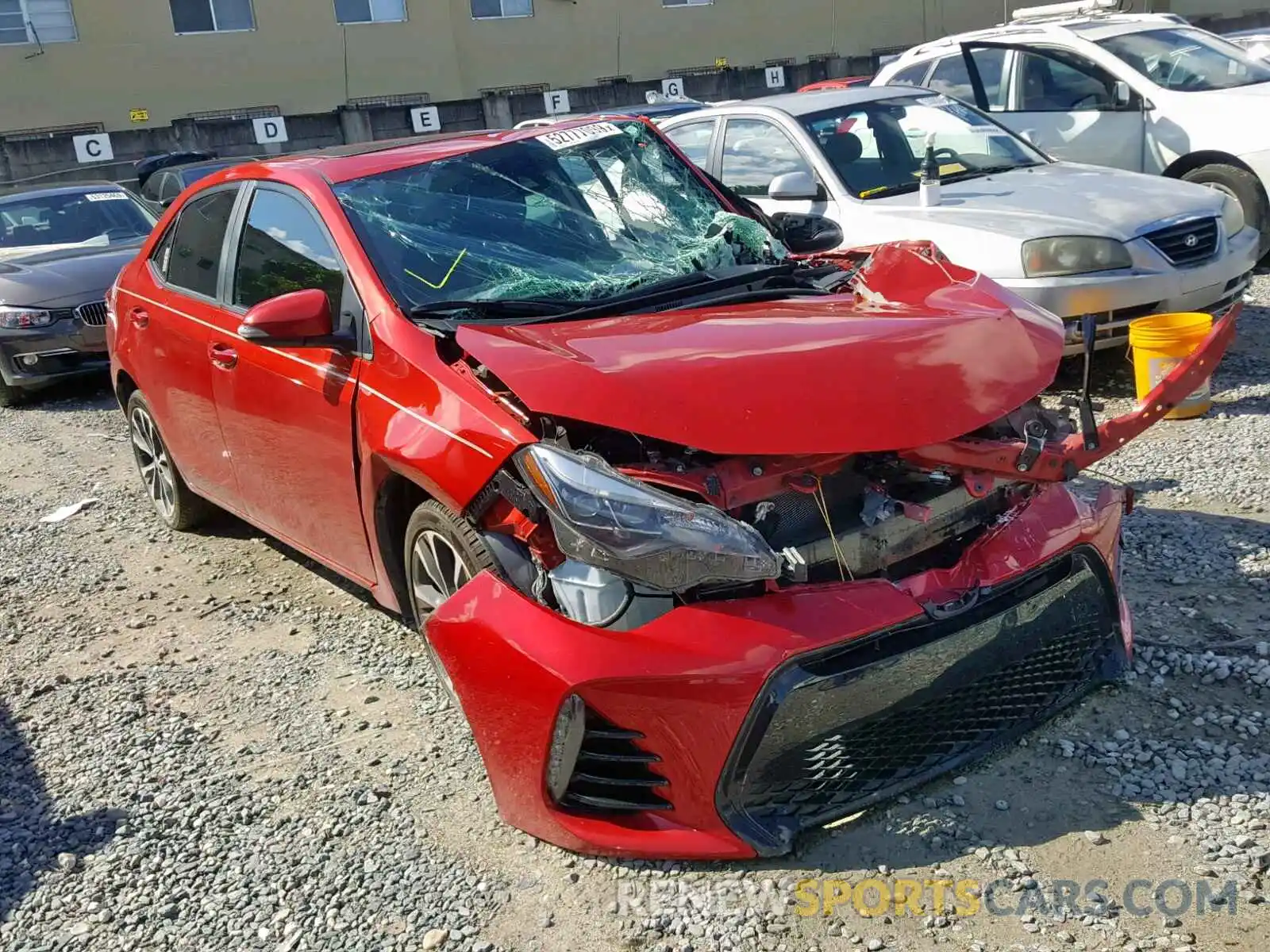 1 Photograph of a damaged car 5YFBURHE4KP878153 TOYOTA COROLLA 2019