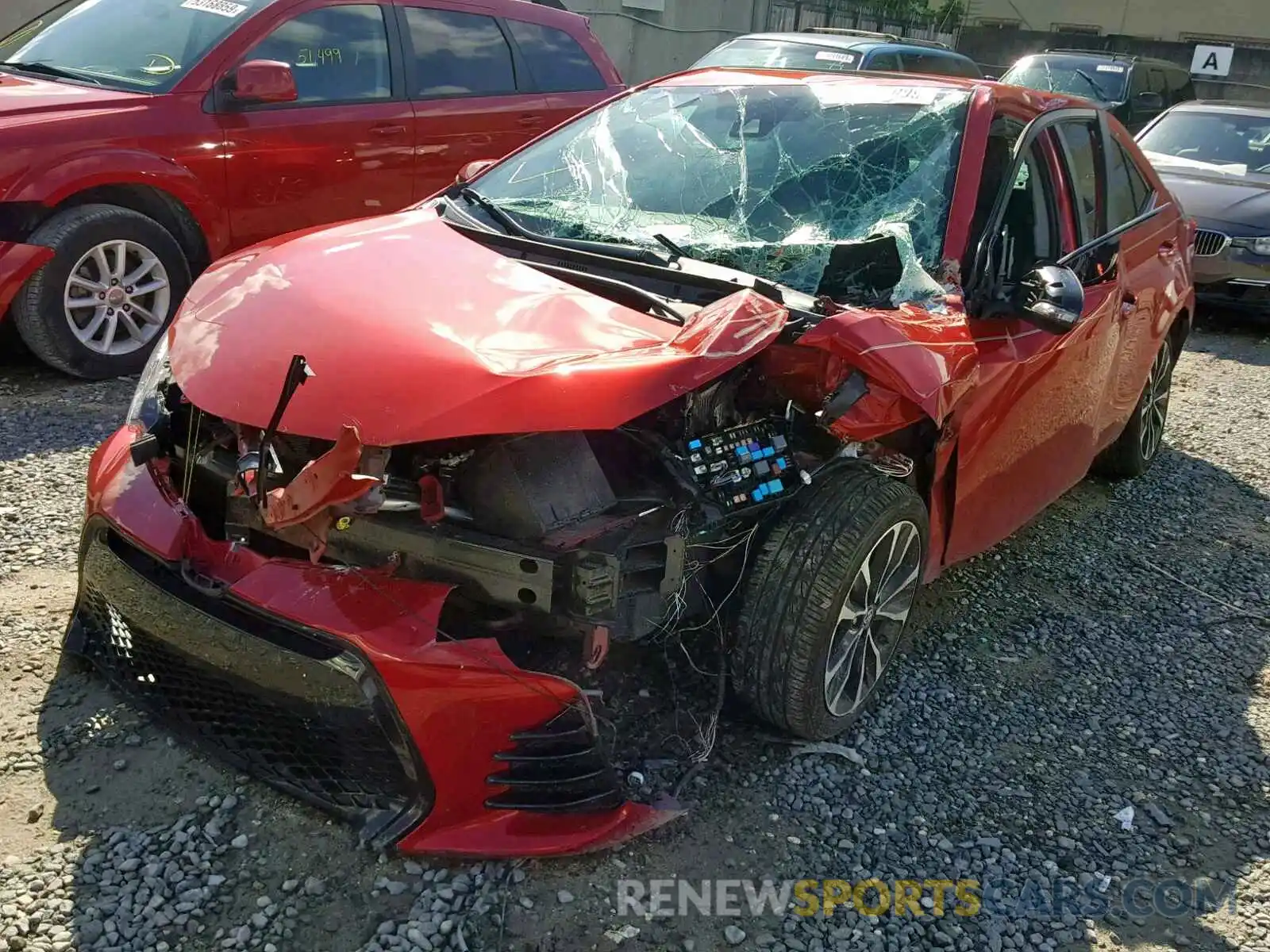 2 Photograph of a damaged car 5YFBURHE4KP878153 TOYOTA COROLLA 2019