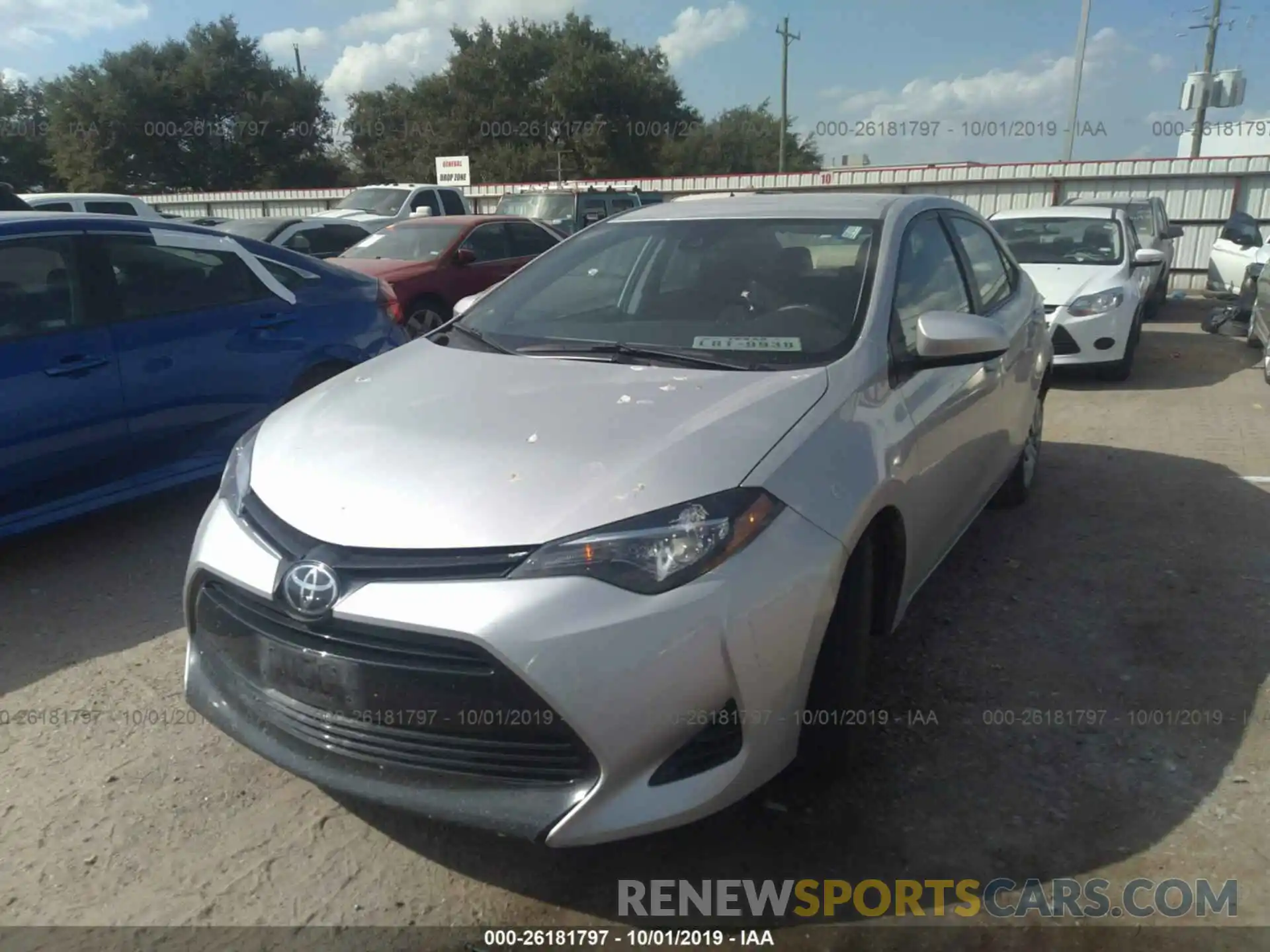 2 Photograph of a damaged car 5YFBURHE4KP878394 TOYOTA COROLLA 2019