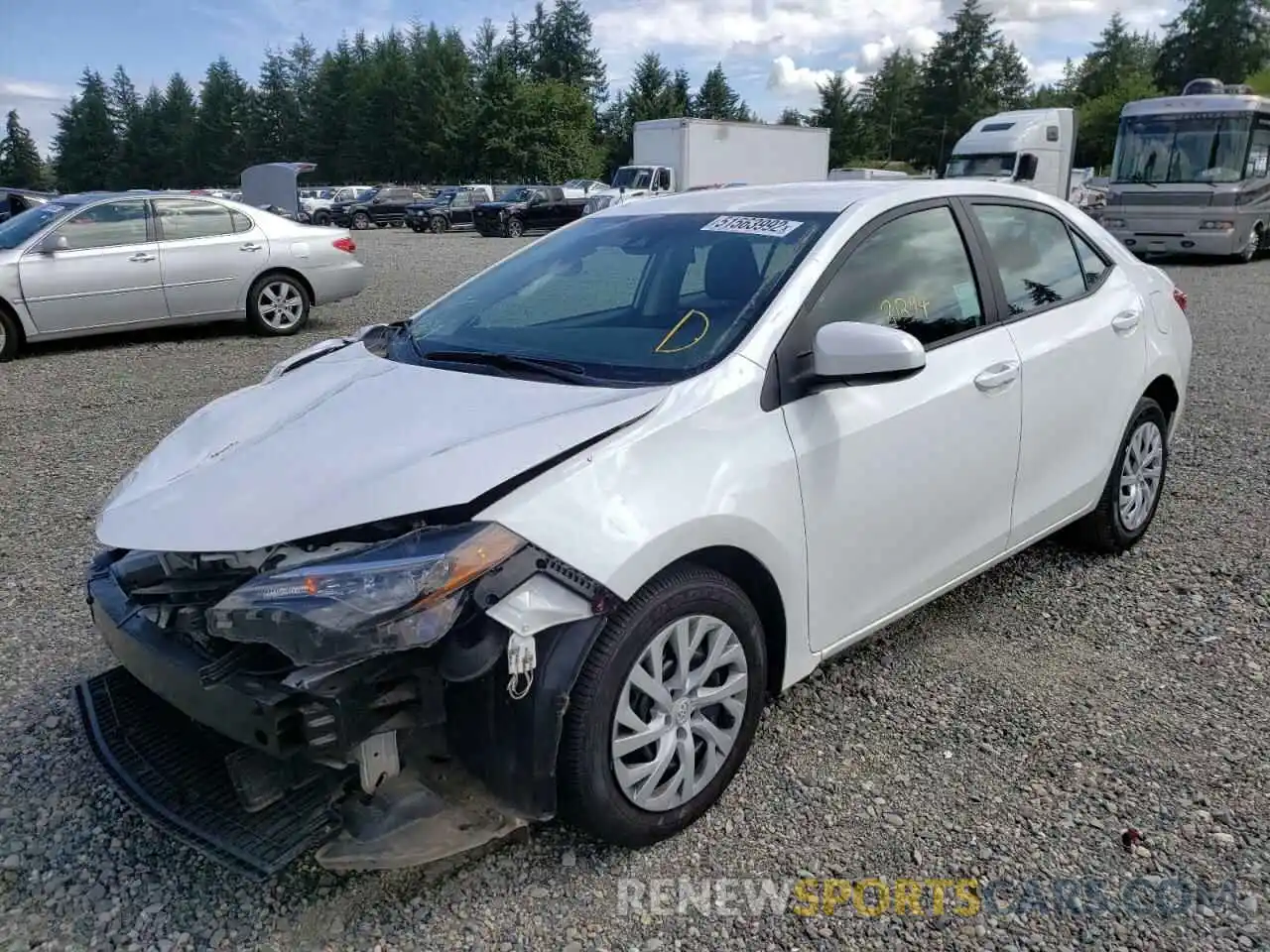 2 Photograph of a damaged car 5YFBURHE4KP879058 TOYOTA COROLLA 2019