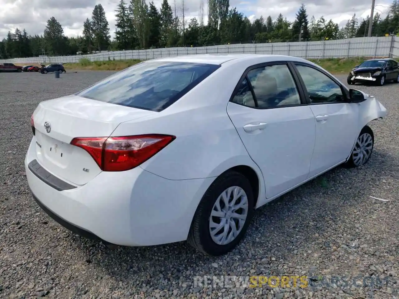 4 Photograph of a damaged car 5YFBURHE4KP879058 TOYOTA COROLLA 2019