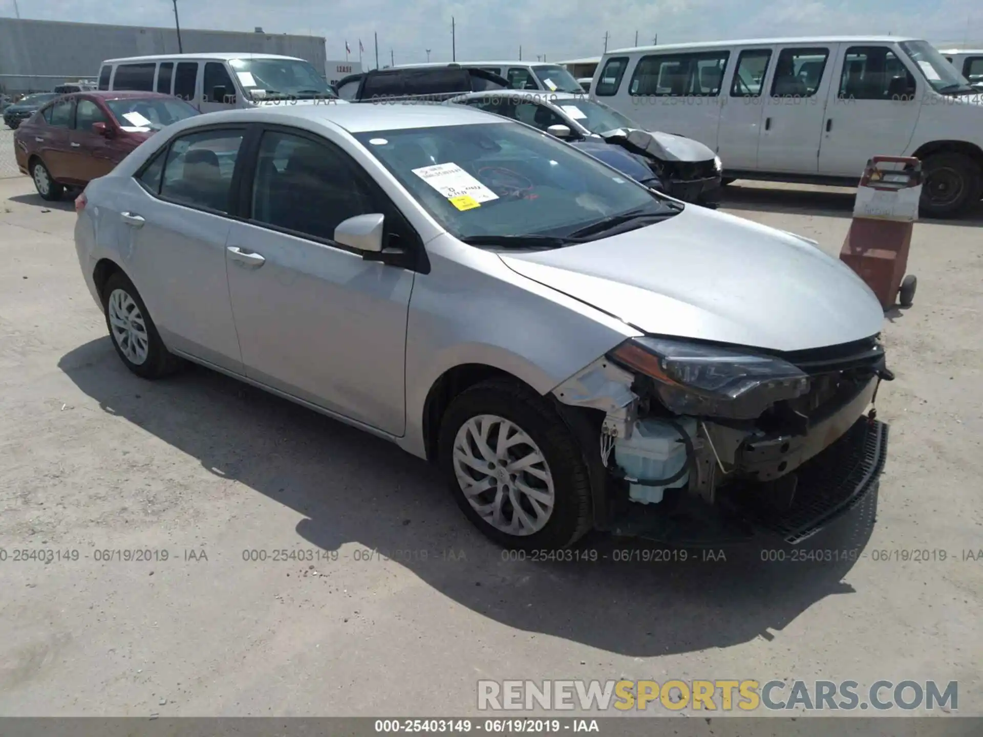 1 Photograph of a damaged car 5YFBURHE4KP879576 TOYOTA COROLLA 2019