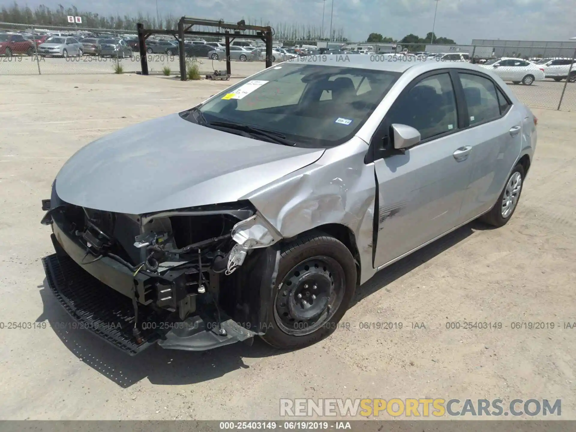 2 Photograph of a damaged car 5YFBURHE4KP879576 TOYOTA COROLLA 2019