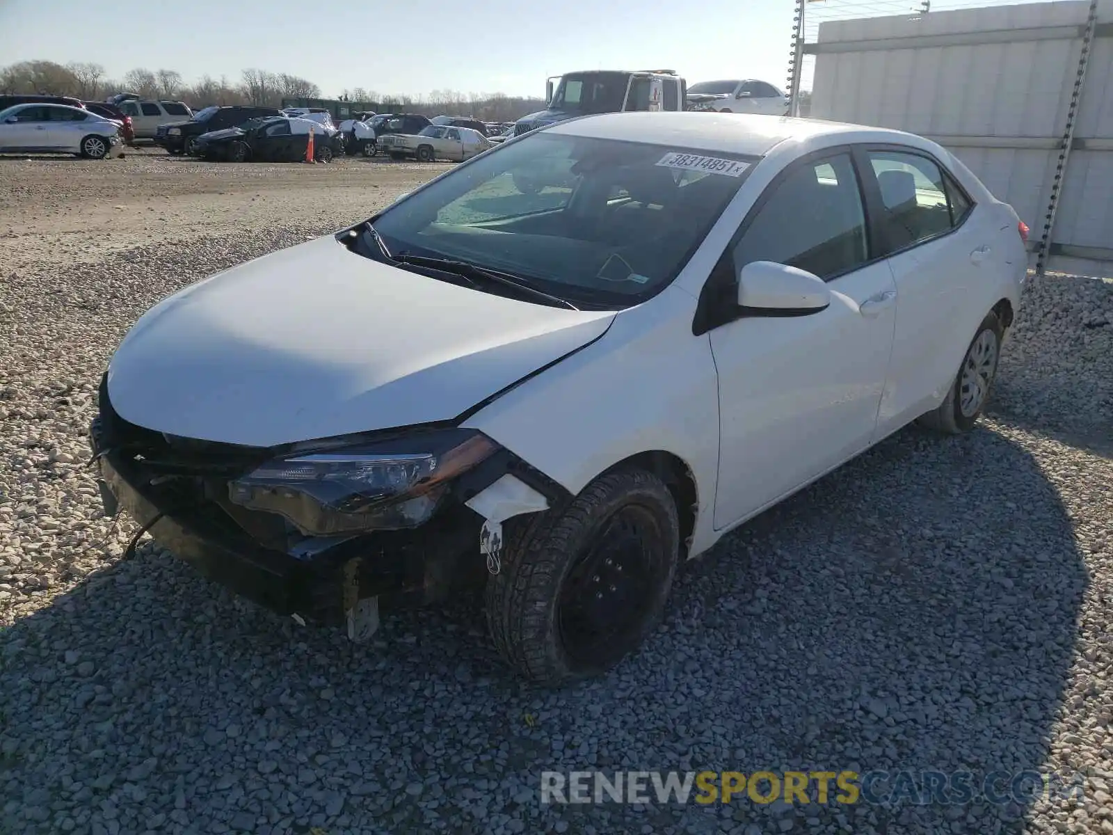 2 Photograph of a damaged car 5YFBURHE4KP881568 TOYOTA COROLLA 2019