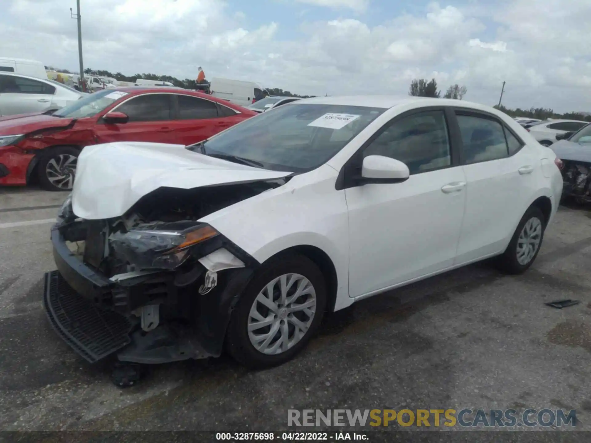 2 Photograph of a damaged car 5YFBURHE4KP882123 TOYOTA COROLLA 2019