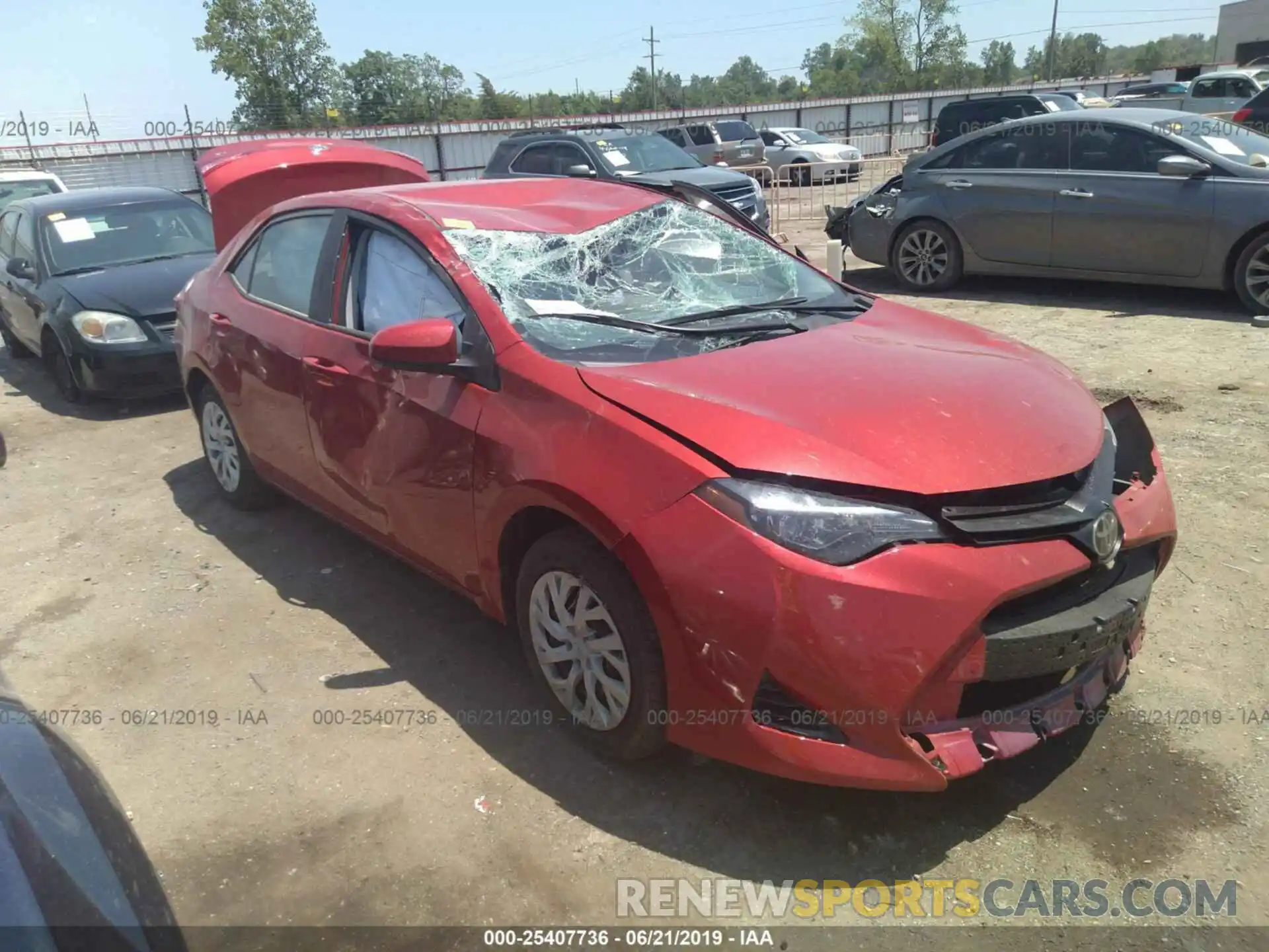 1 Photograph of a damaged car 5YFBURHE4KP882364 TOYOTA COROLLA 2019