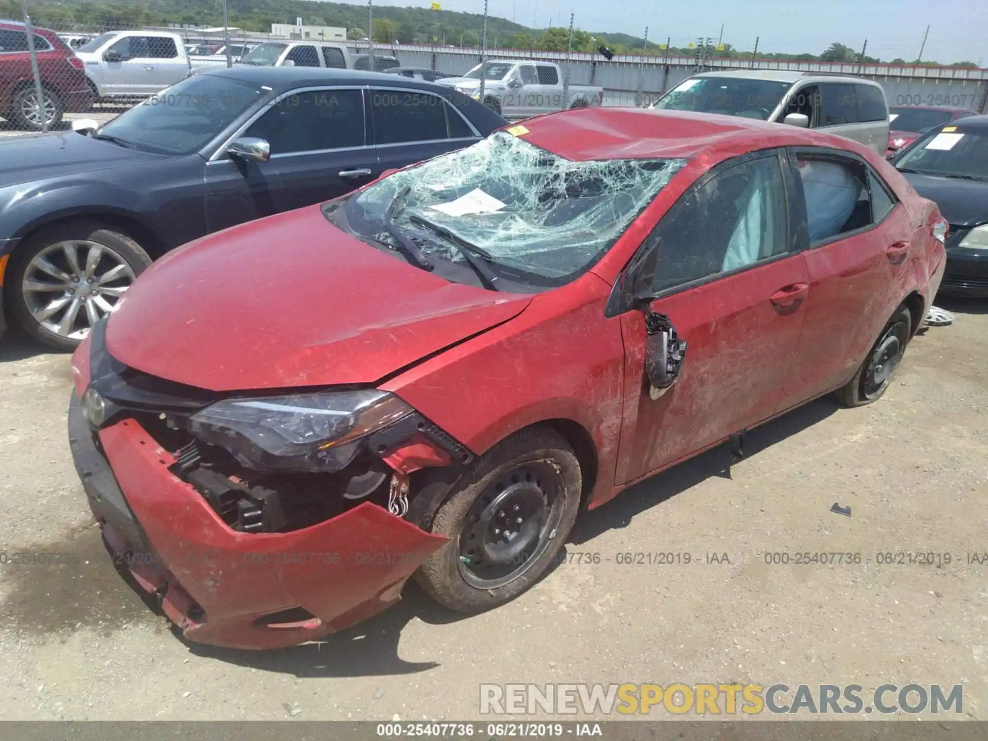 2 Photograph of a damaged car 5YFBURHE4KP882364 TOYOTA COROLLA 2019