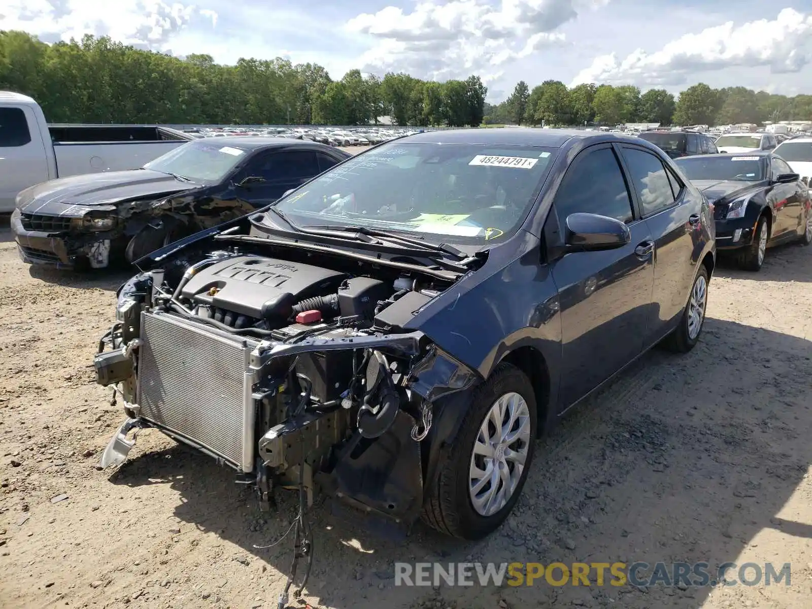 2 Photograph of a damaged car 5YFBURHE4KP882395 TOYOTA COROLLA 2019