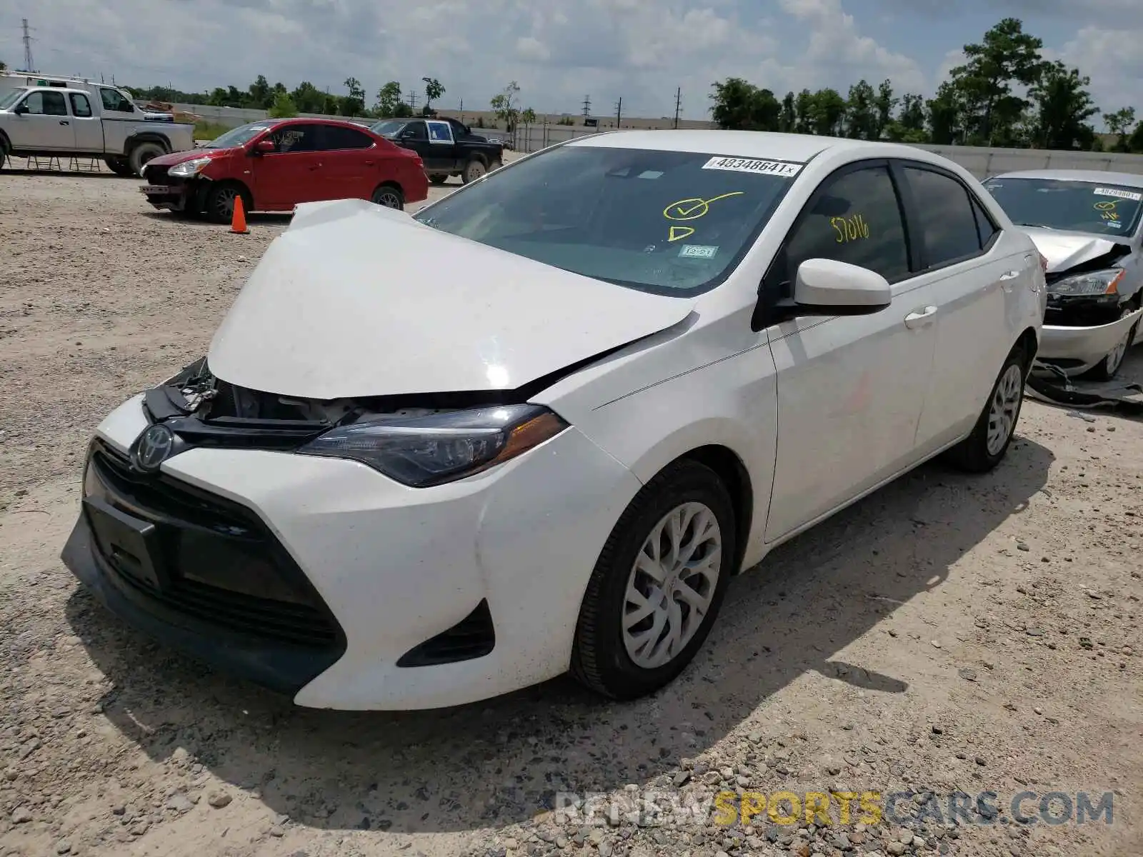 2 Photograph of a damaged car 5YFBURHE4KP882638 TOYOTA COROLLA 2019