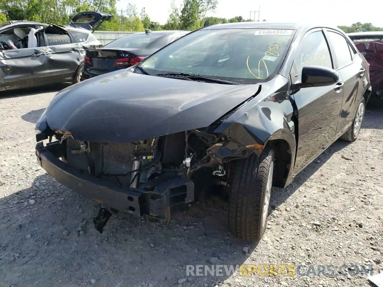 2 Photograph of a damaged car 5YFBURHE4KP883224 TOYOTA COROLLA 2019