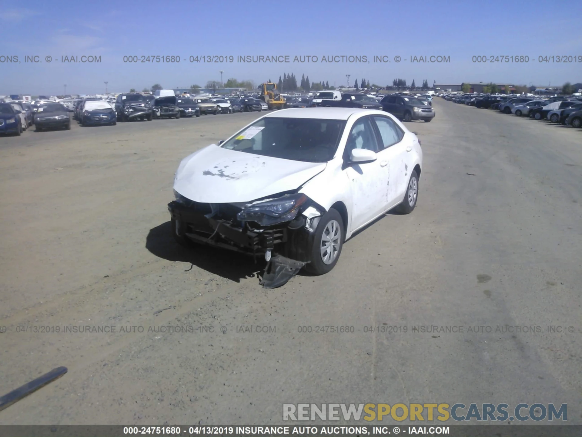 2 Photograph of a damaged car 5YFBURHE4KP883661 TOYOTA COROLLA 2019