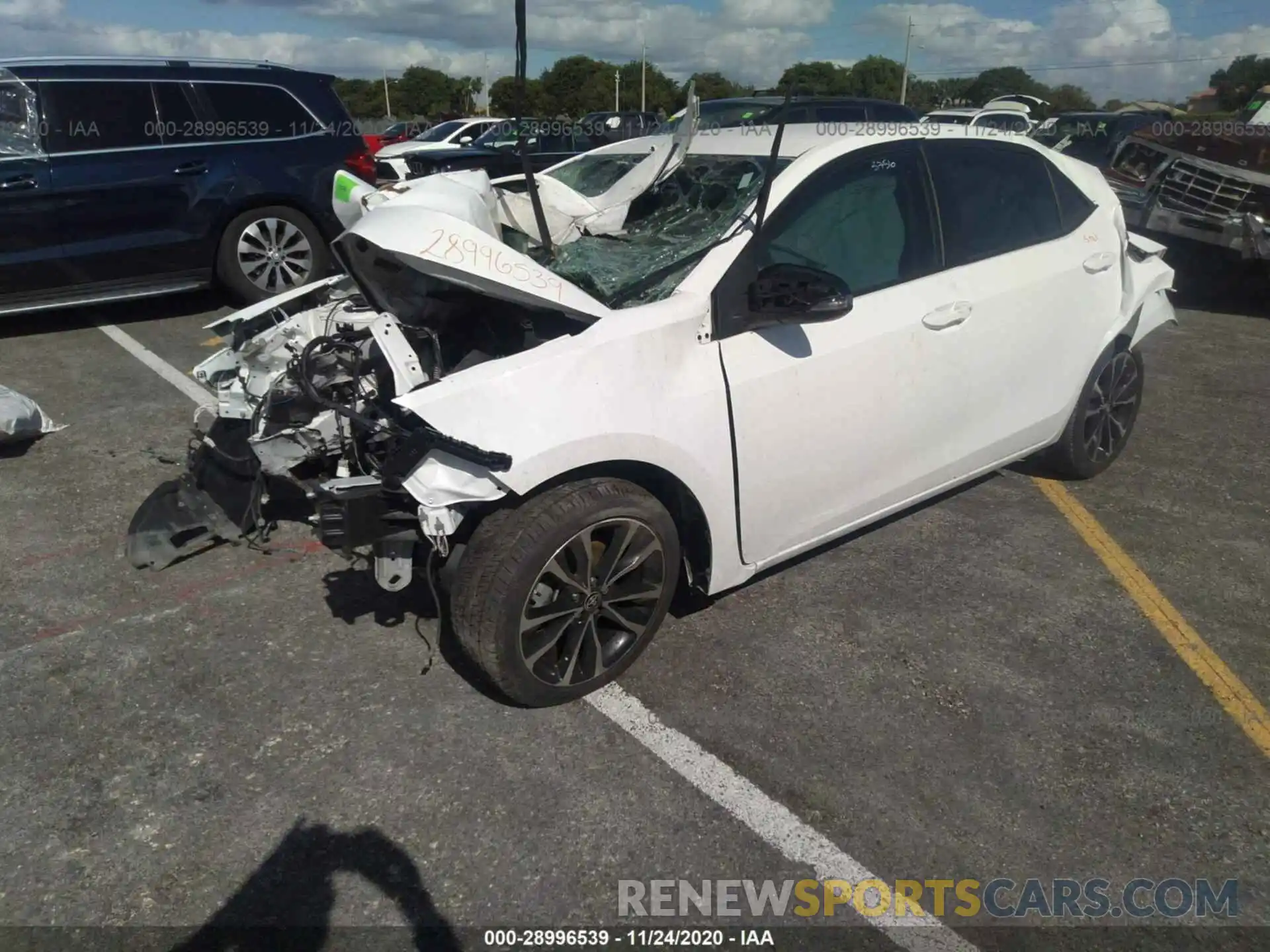 2 Photograph of a damaged car 5YFBURHE4KP883756 TOYOTA COROLLA 2019