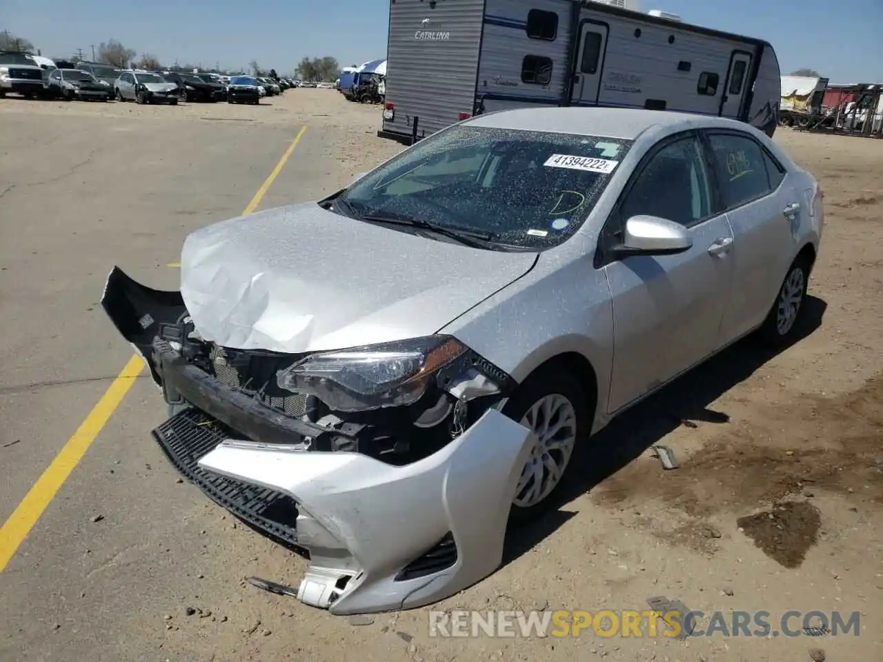 2 Photograph of a damaged car 5YFBURHE4KP884891 TOYOTA COROLLA 2019