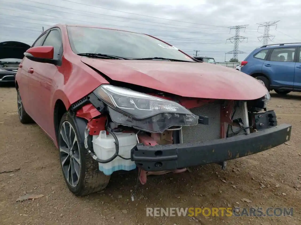 1 Photograph of a damaged car 5YFBURHE4KP886396 TOYOTA COROLLA 2019