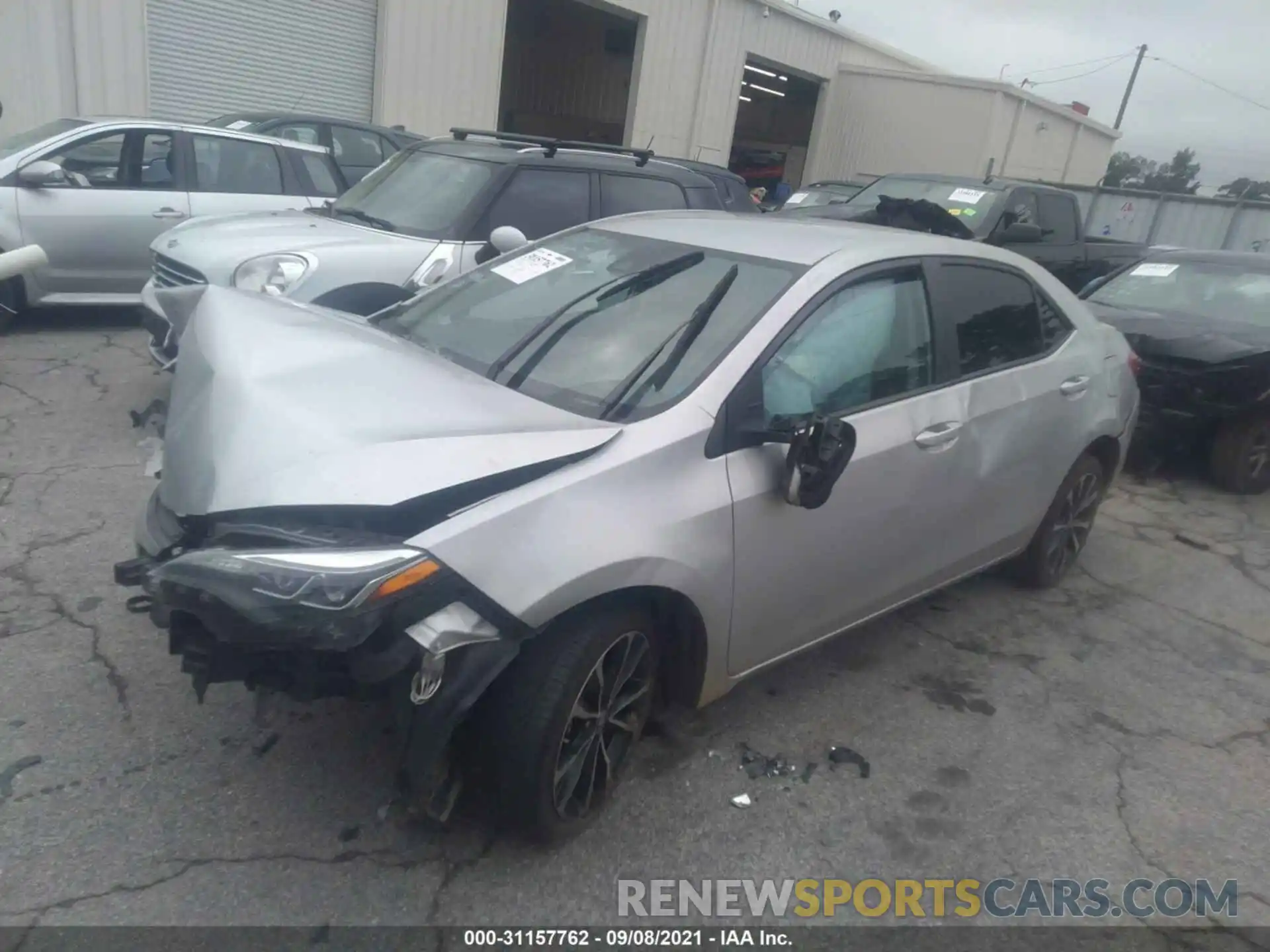 2 Photograph of a damaged car 5YFBURHE4KP886477 TOYOTA COROLLA 2019