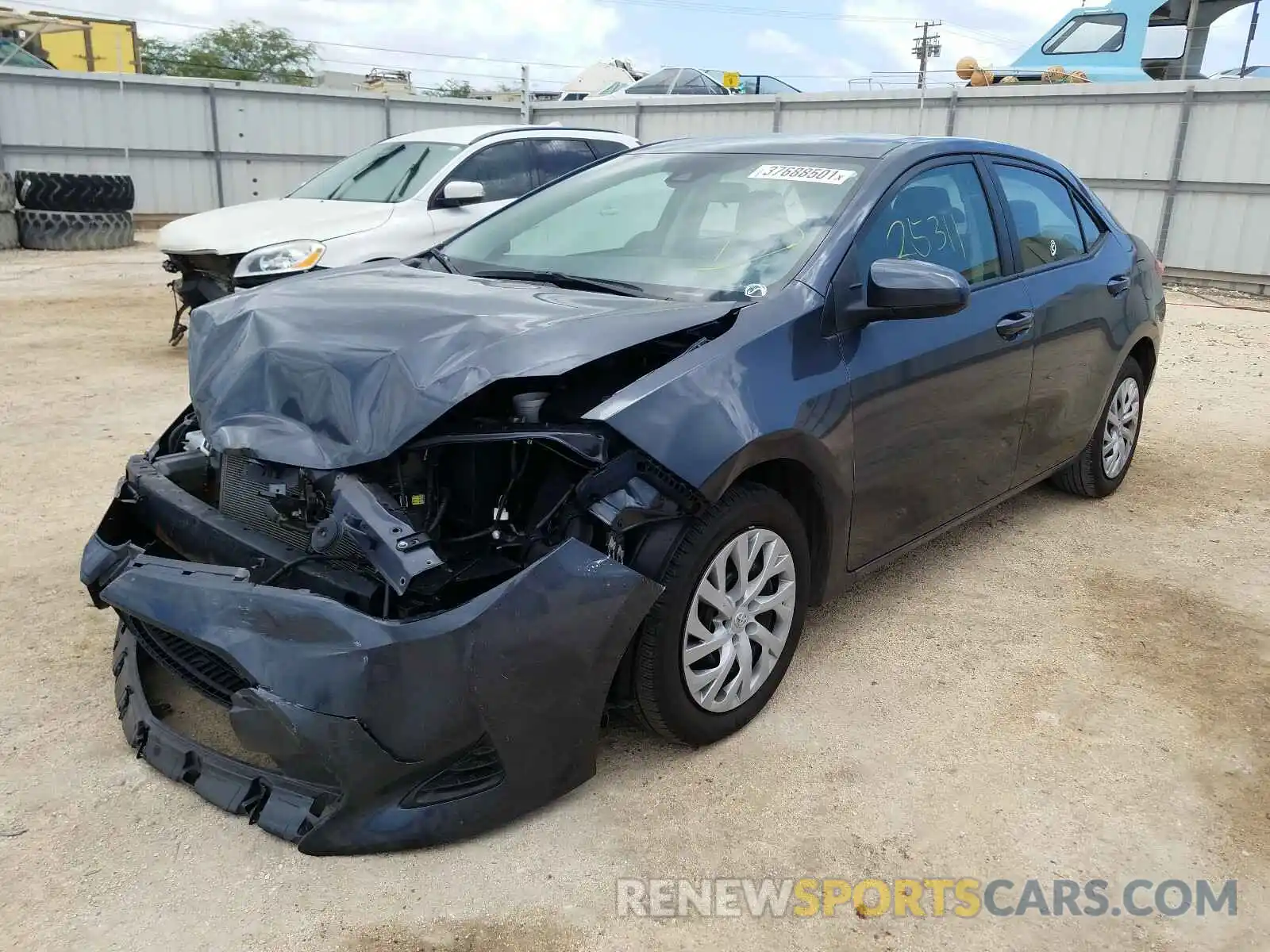 2 Photograph of a damaged car 5YFBURHE4KP886902 TOYOTA COROLLA 2019