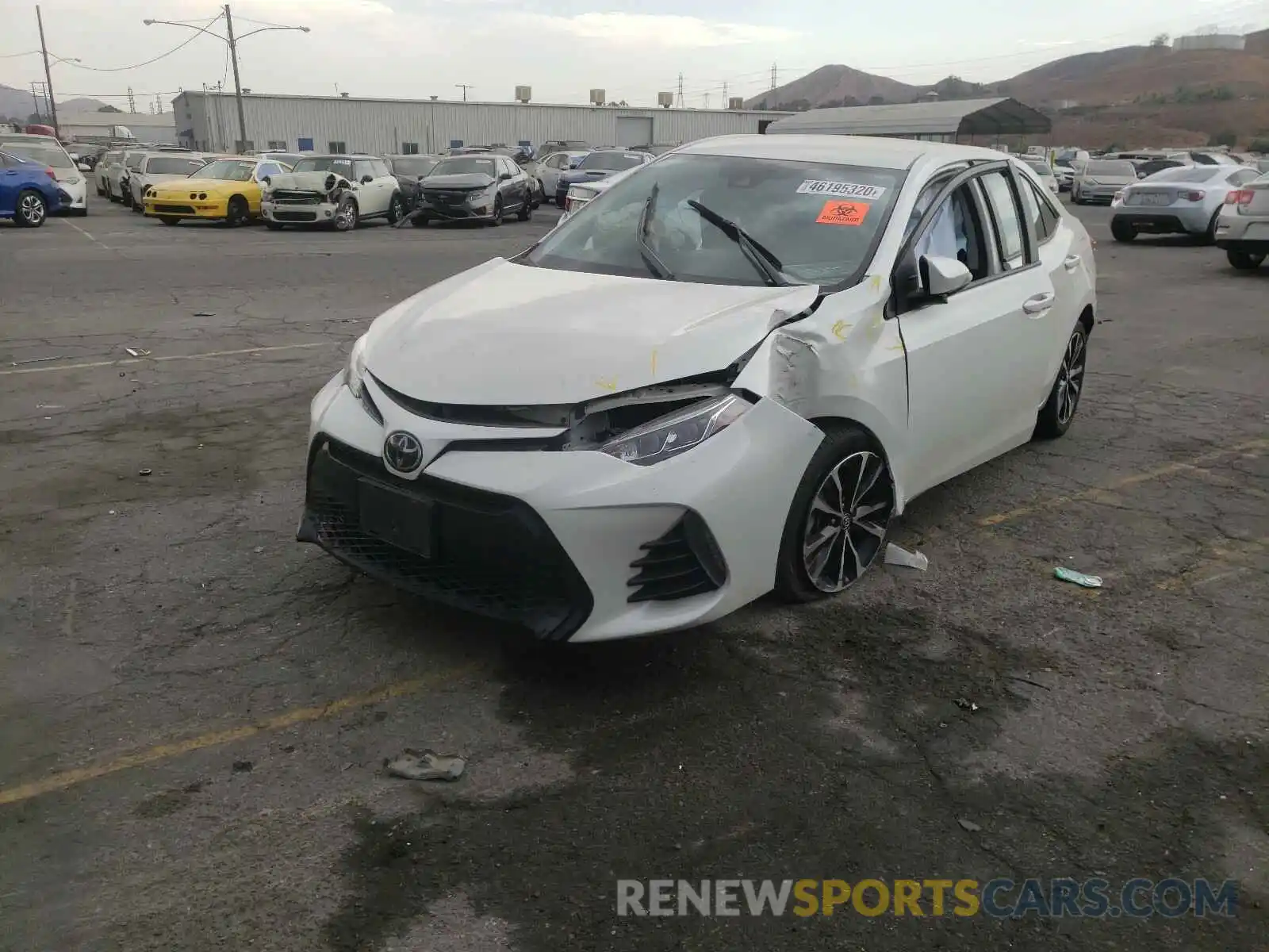 2 Photograph of a damaged car 5YFBURHE4KP887080 TOYOTA COROLLA 2019