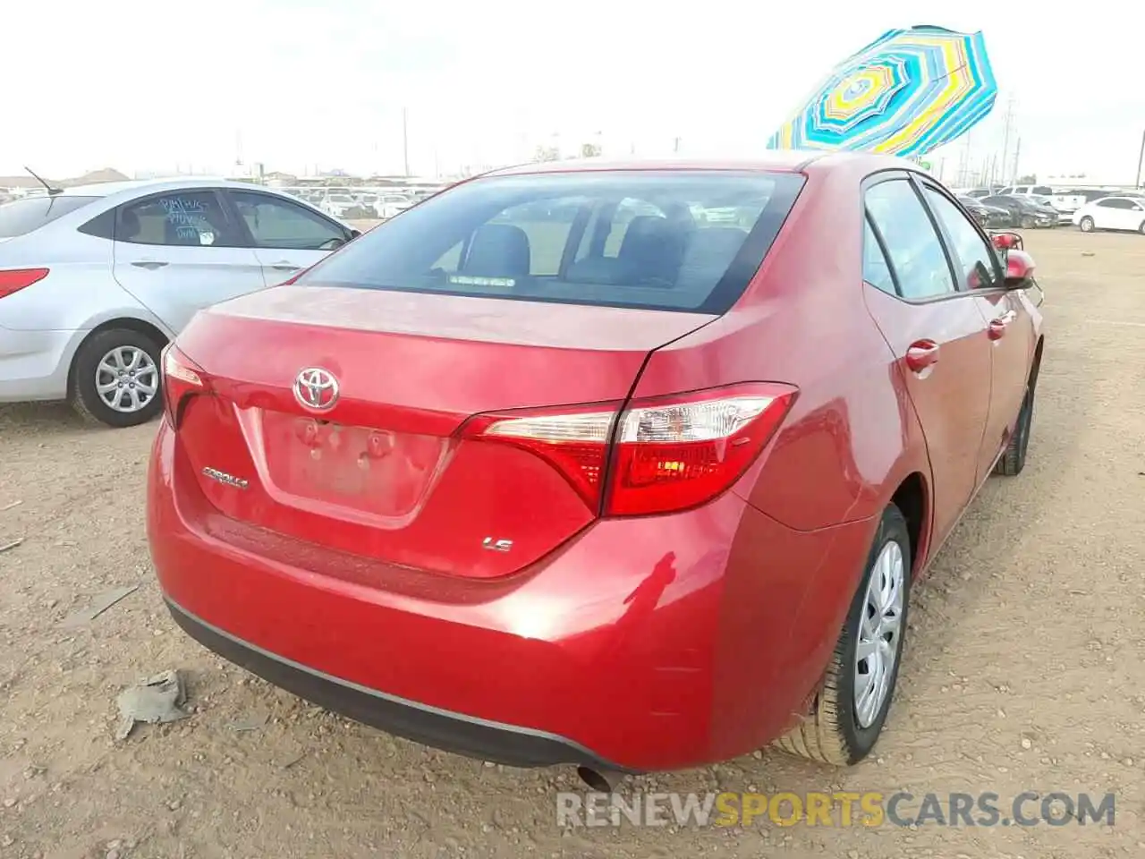 4 Photograph of a damaged car 5YFBURHE4KP887094 TOYOTA COROLLA 2019