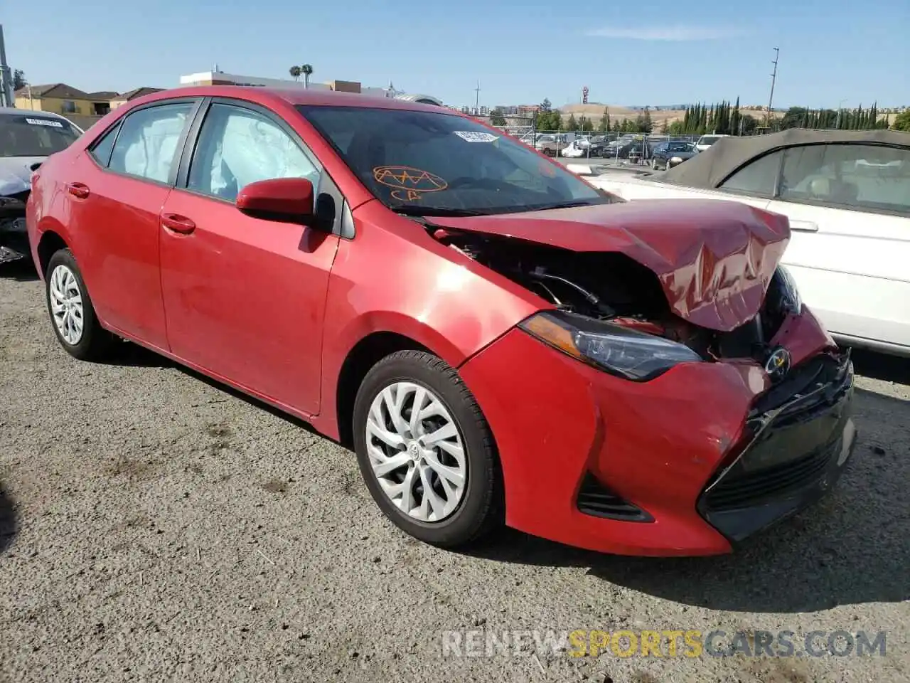 1 Photograph of a damaged car 5YFBURHE4KP887564 TOYOTA COROLLA 2019