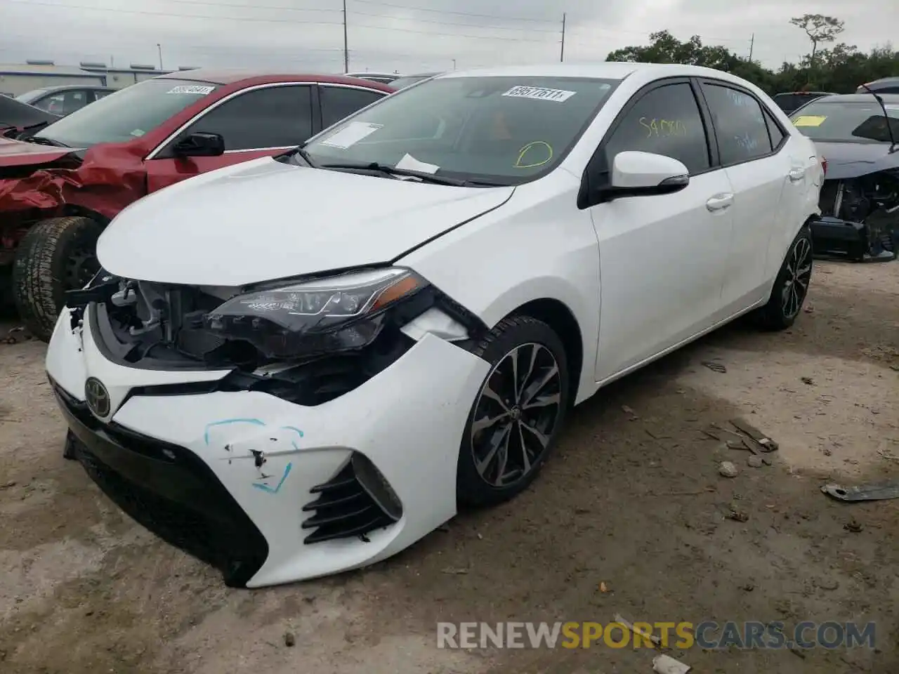 2 Photograph of a damaged car 5YFBURHE4KP888231 TOYOTA COROLLA 2019