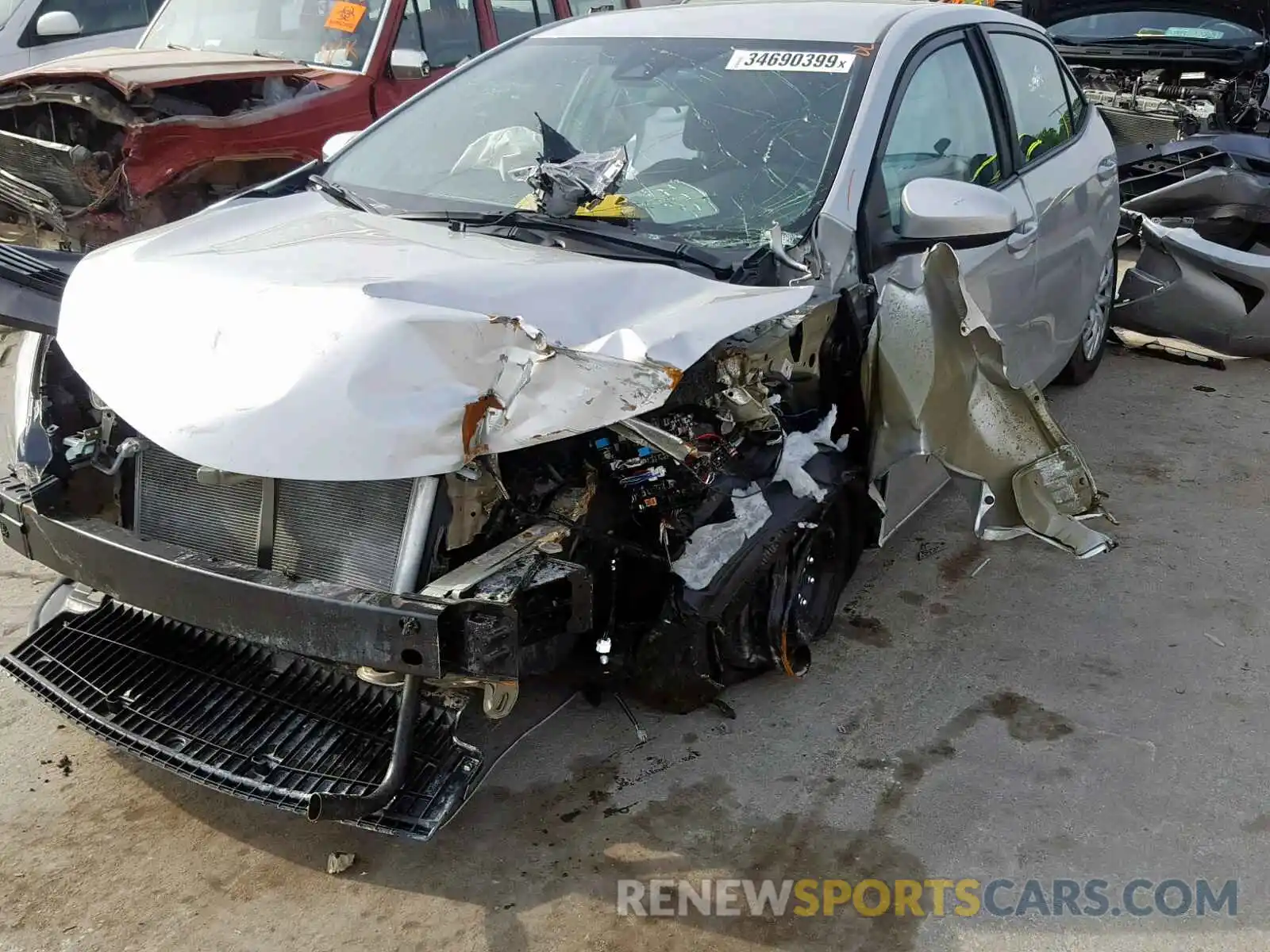 2 Photograph of a damaged car 5YFBURHE4KP888245 TOYOTA COROLLA 2019