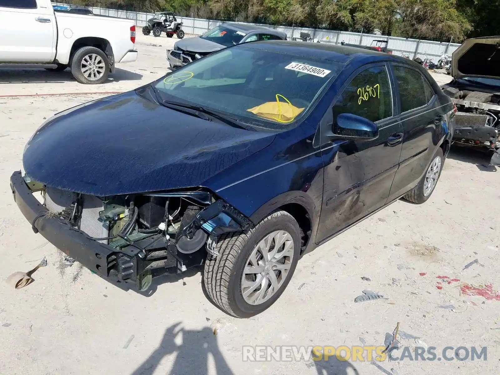 2 Photograph of a damaged car 5YFBURHE4KP889167 TOYOTA COROLLA 2019