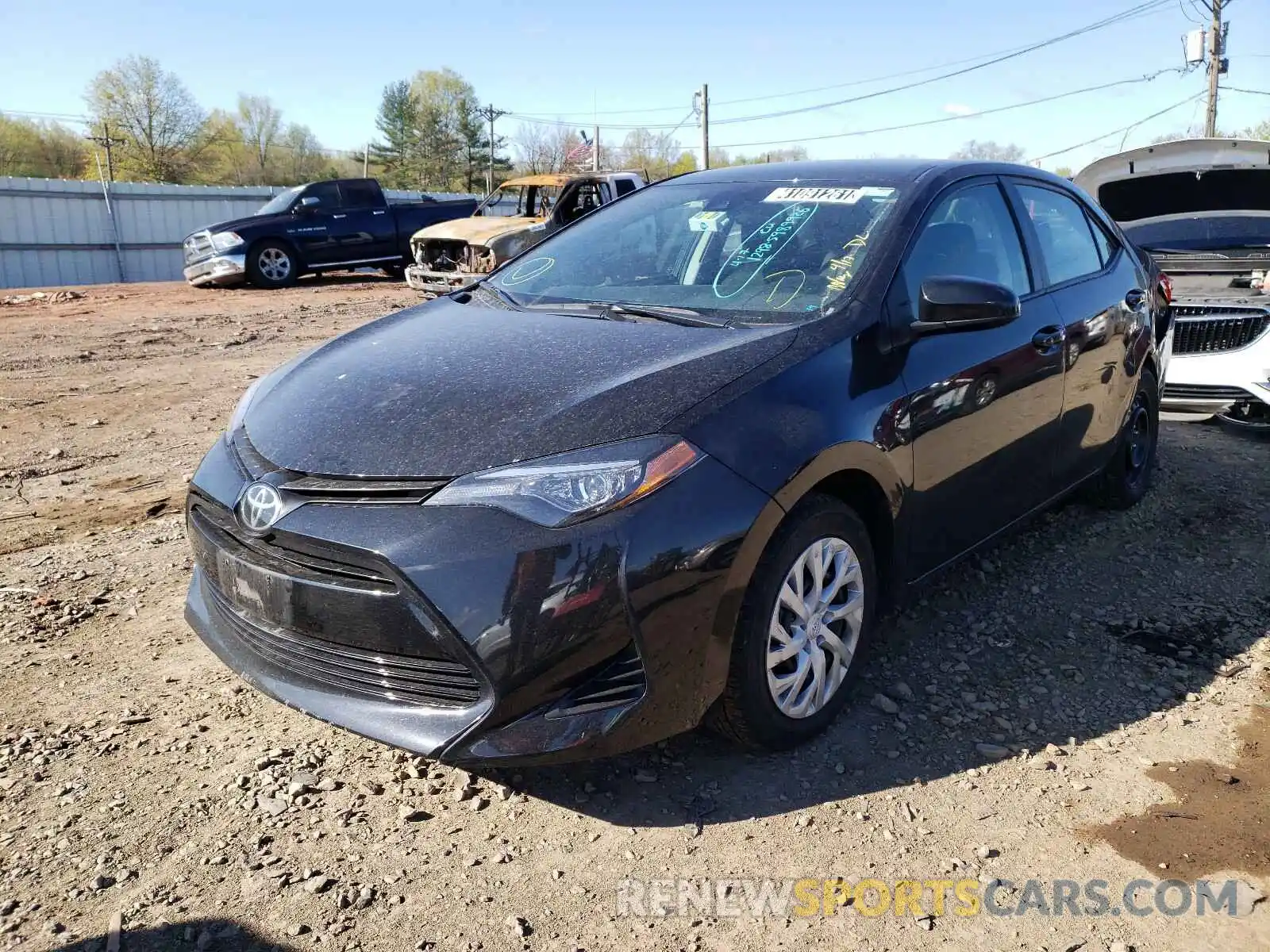 2 Photograph of a damaged car 5YFBURHE4KP889248 TOYOTA COROLLA 2019