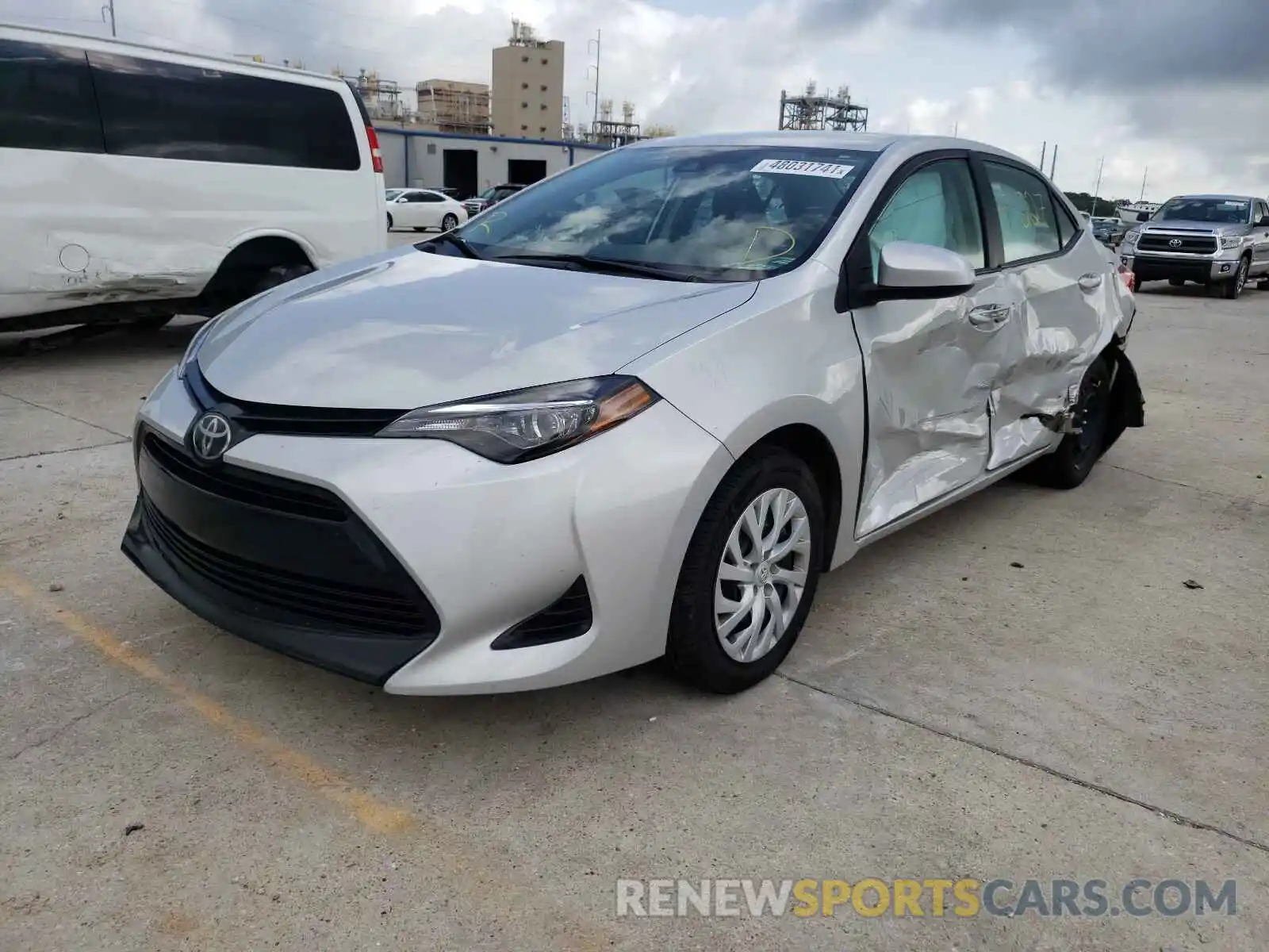 2 Photograph of a damaged car 5YFBURHE4KP889394 TOYOTA COROLLA 2019