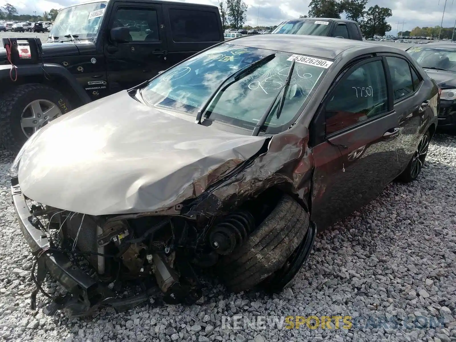 2 Photograph of a damaged car 5YFBURHE4KP889556 TOYOTA COROLLA 2019