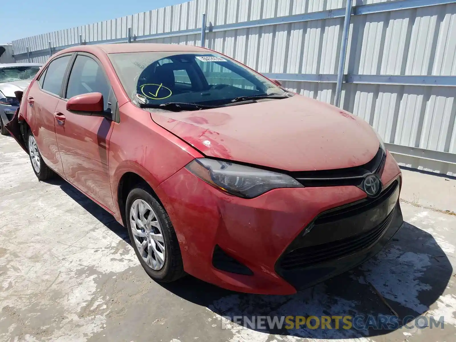 1 Photograph of a damaged car 5YFBURHE4KP889749 TOYOTA COROLLA 2019