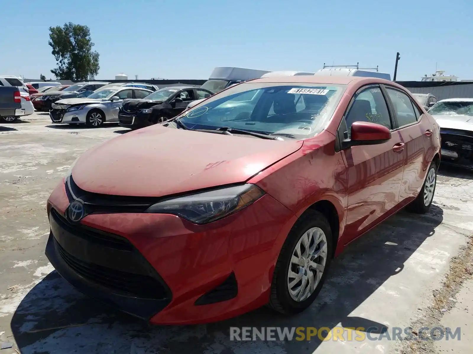 2 Photograph of a damaged car 5YFBURHE4KP889749 TOYOTA COROLLA 2019