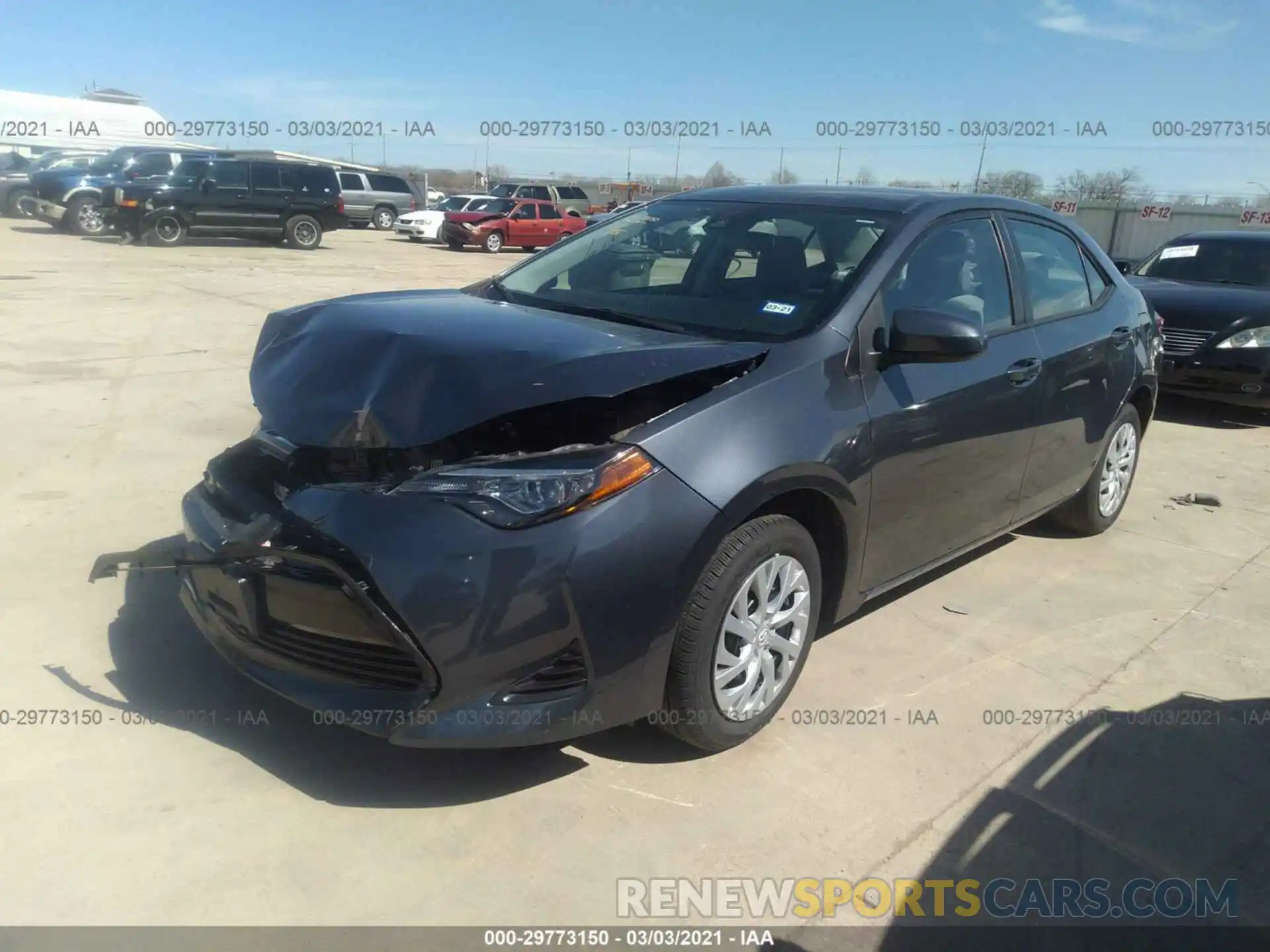 2 Photograph of a damaged car 5YFBURHE4KP890433 TOYOTA COROLLA 2019