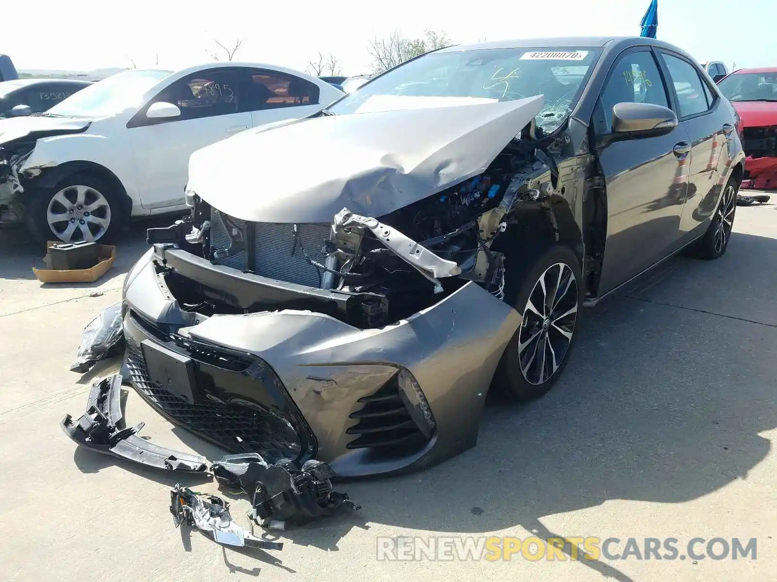 2 Photograph of a damaged car 5YFBURHE4KP890528 TOYOTA COROLLA 2019