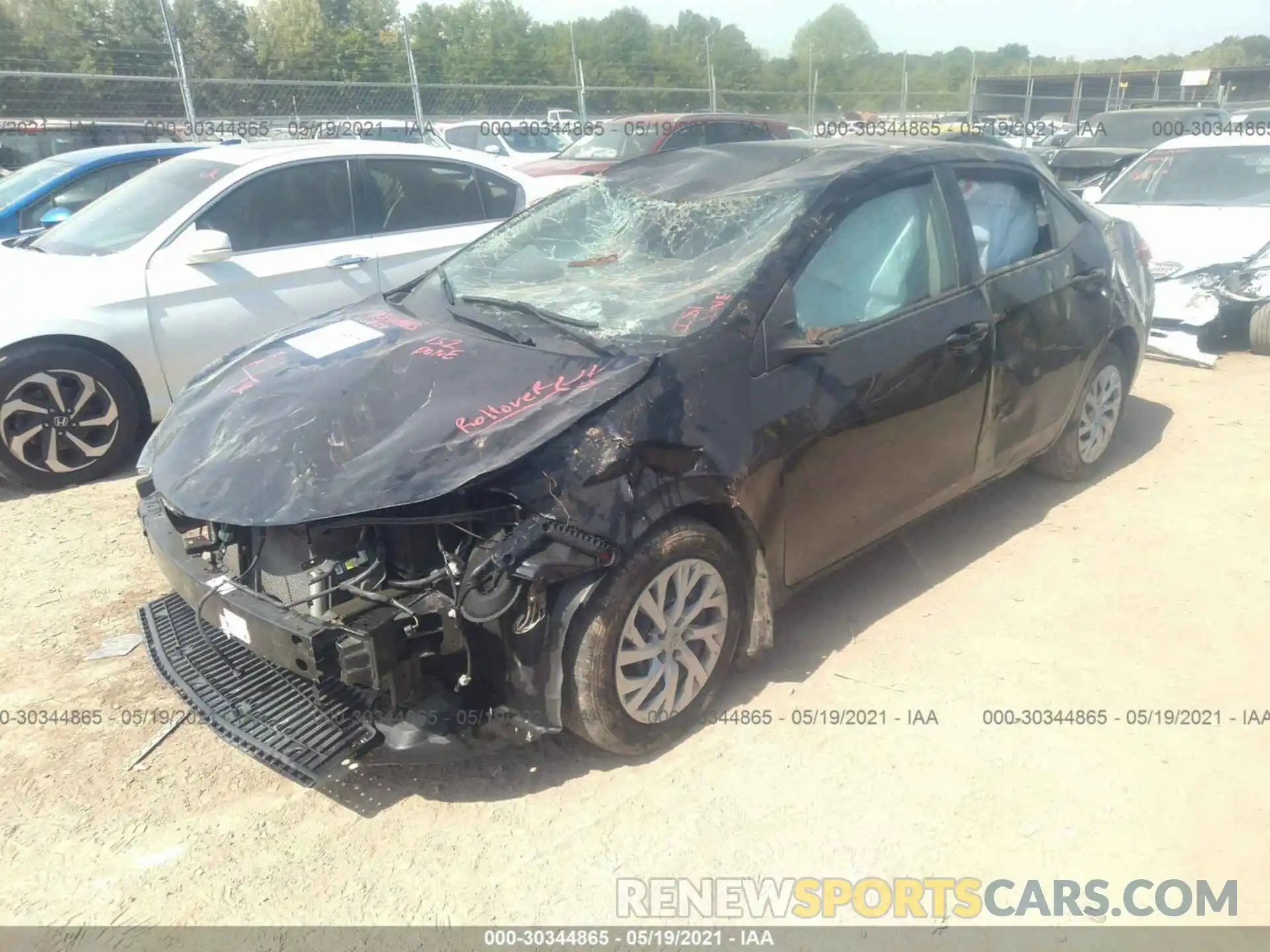 2 Photograph of a damaged car 5YFBURHE4KP890979 TOYOTA COROLLA 2019