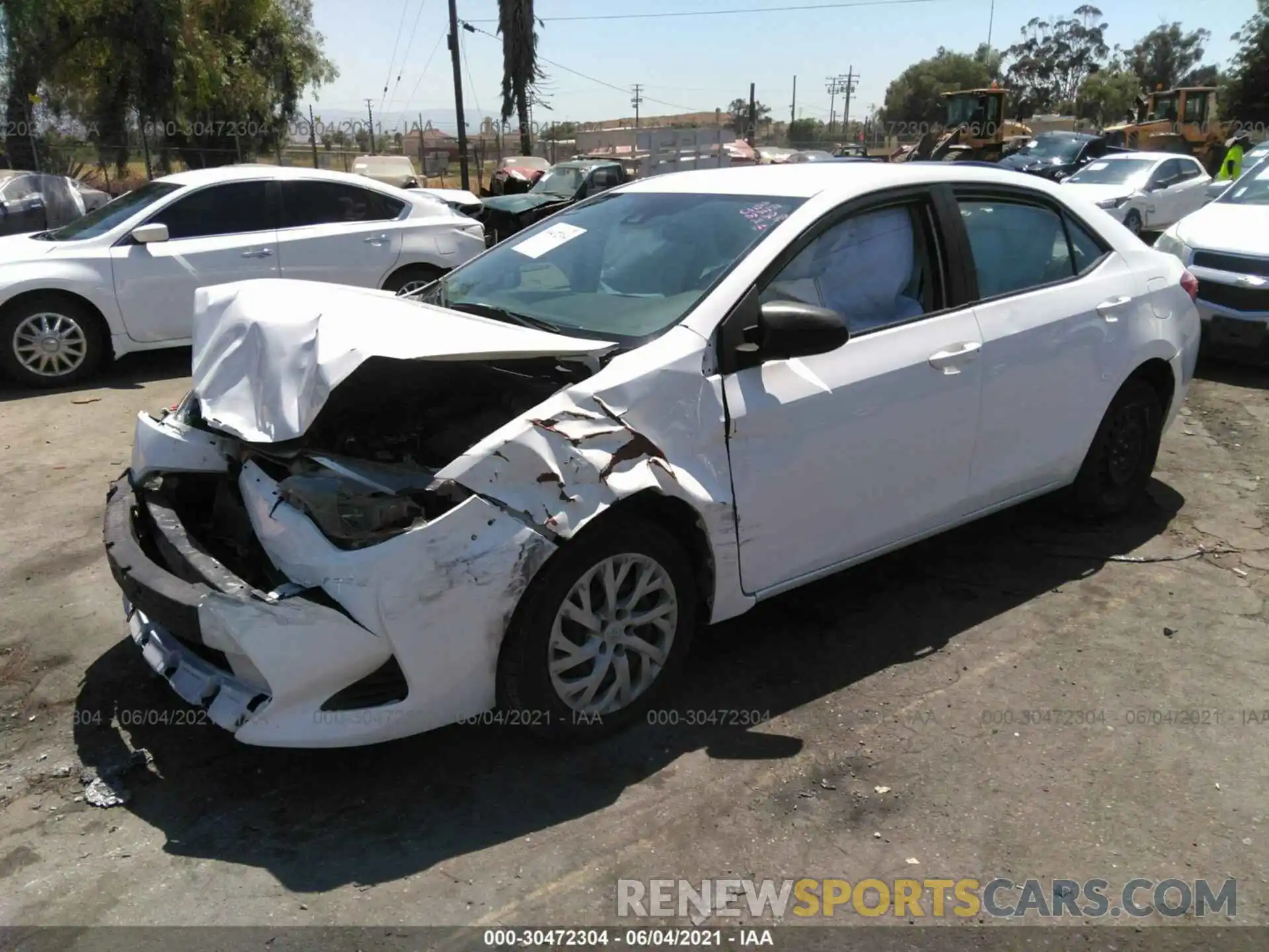 2 Photograph of a damaged car 5YFBURHE4KP891324 TOYOTA COROLLA 2019