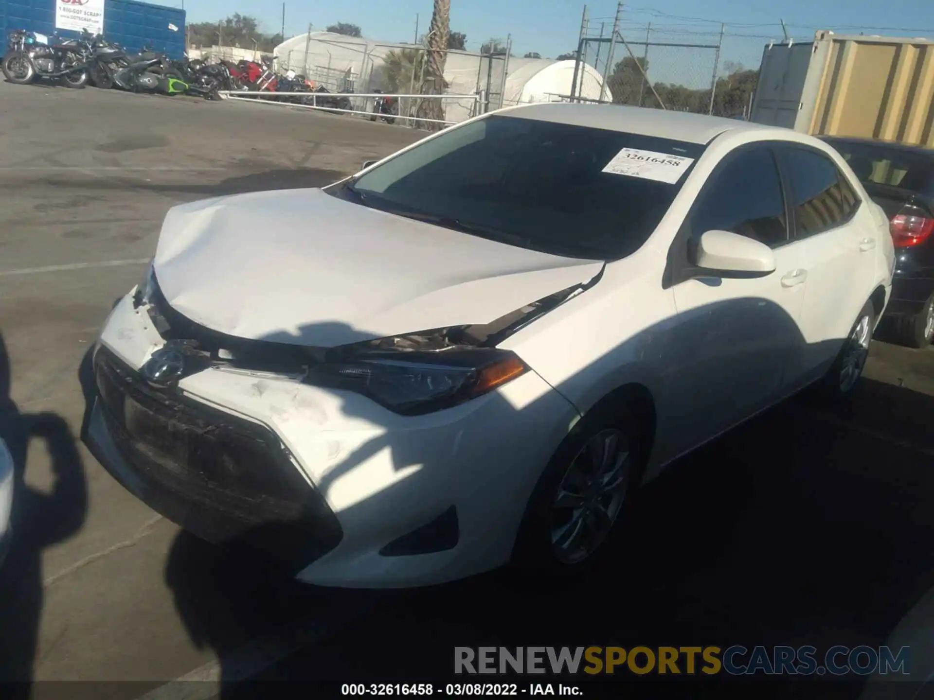 2 Photograph of a damaged car 5YFBURHE4KP891534 TOYOTA COROLLA 2019