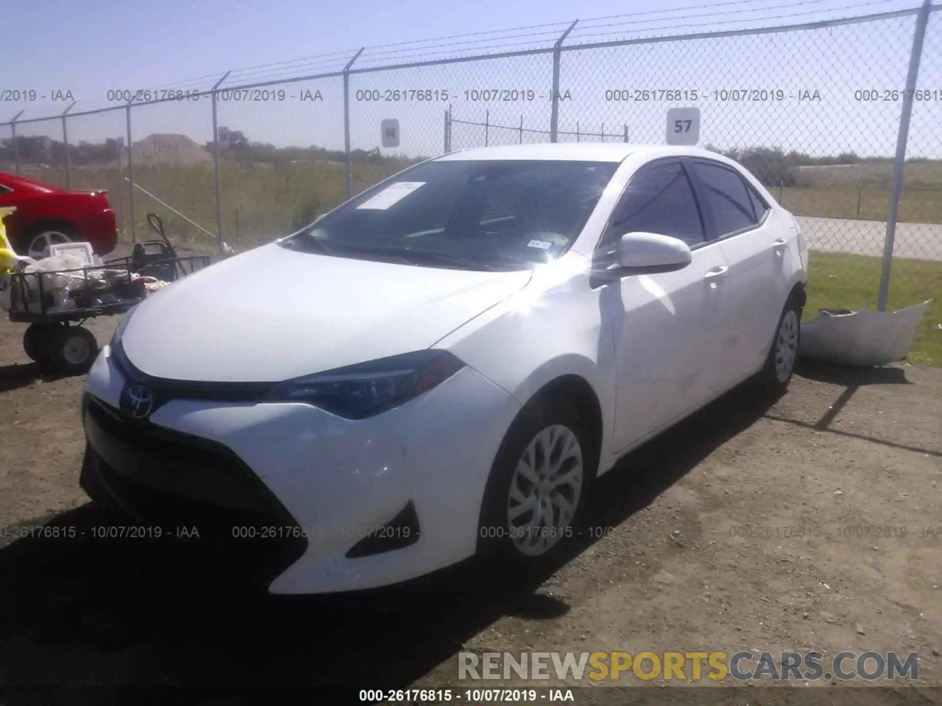 2 Photograph of a damaged car 5YFBURHE4KP893011 TOYOTA COROLLA 2019