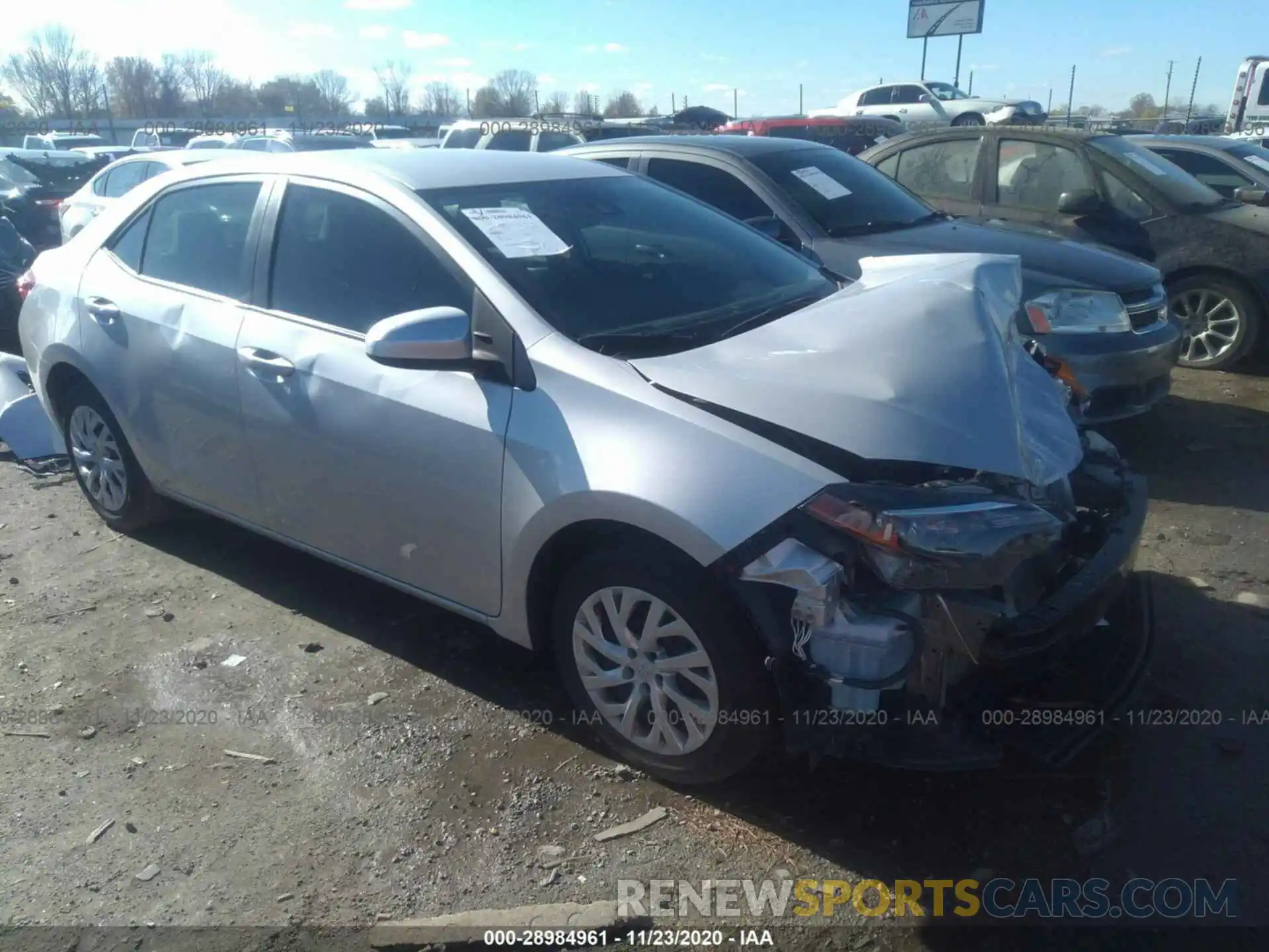 1 Photograph of a damaged car 5YFBURHE4KP893557 TOYOTA COROLLA 2019