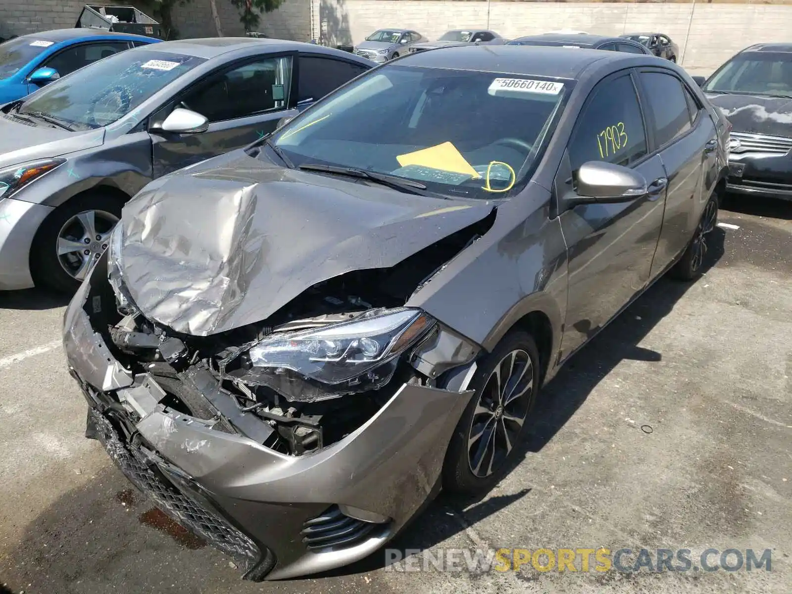 2 Photograph of a damaged car 5YFBURHE4KP894238 TOYOTA COROLLA 2019