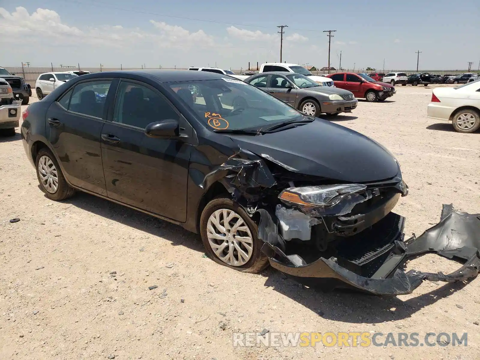 1 Photograph of a damaged car 5YFBURHE4KP894921 TOYOTA COROLLA 2019