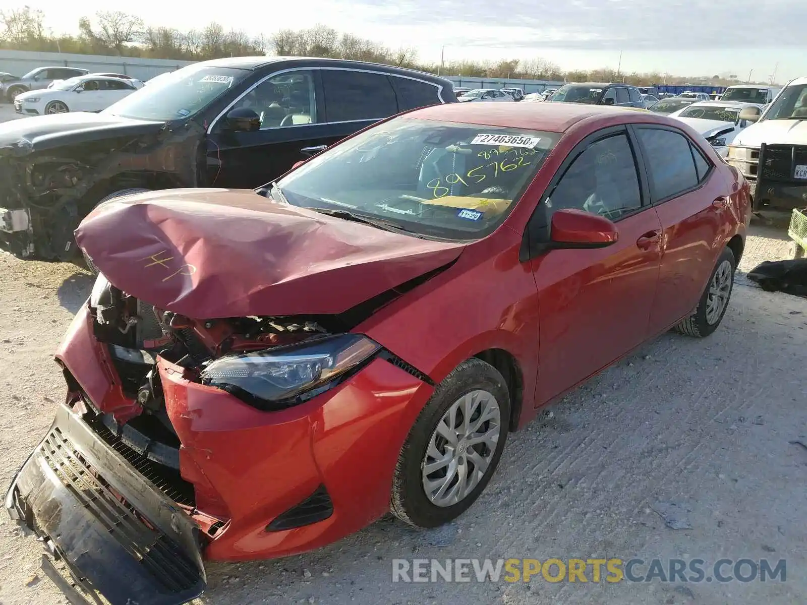 2 Photograph of a damaged car 5YFBURHE4KP895762 TOYOTA COROLLA 2019