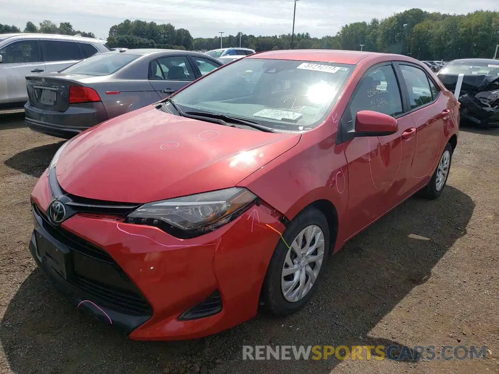 2 Photograph of a damaged car 5YFBURHE4KP895969 TOYOTA COROLLA 2019