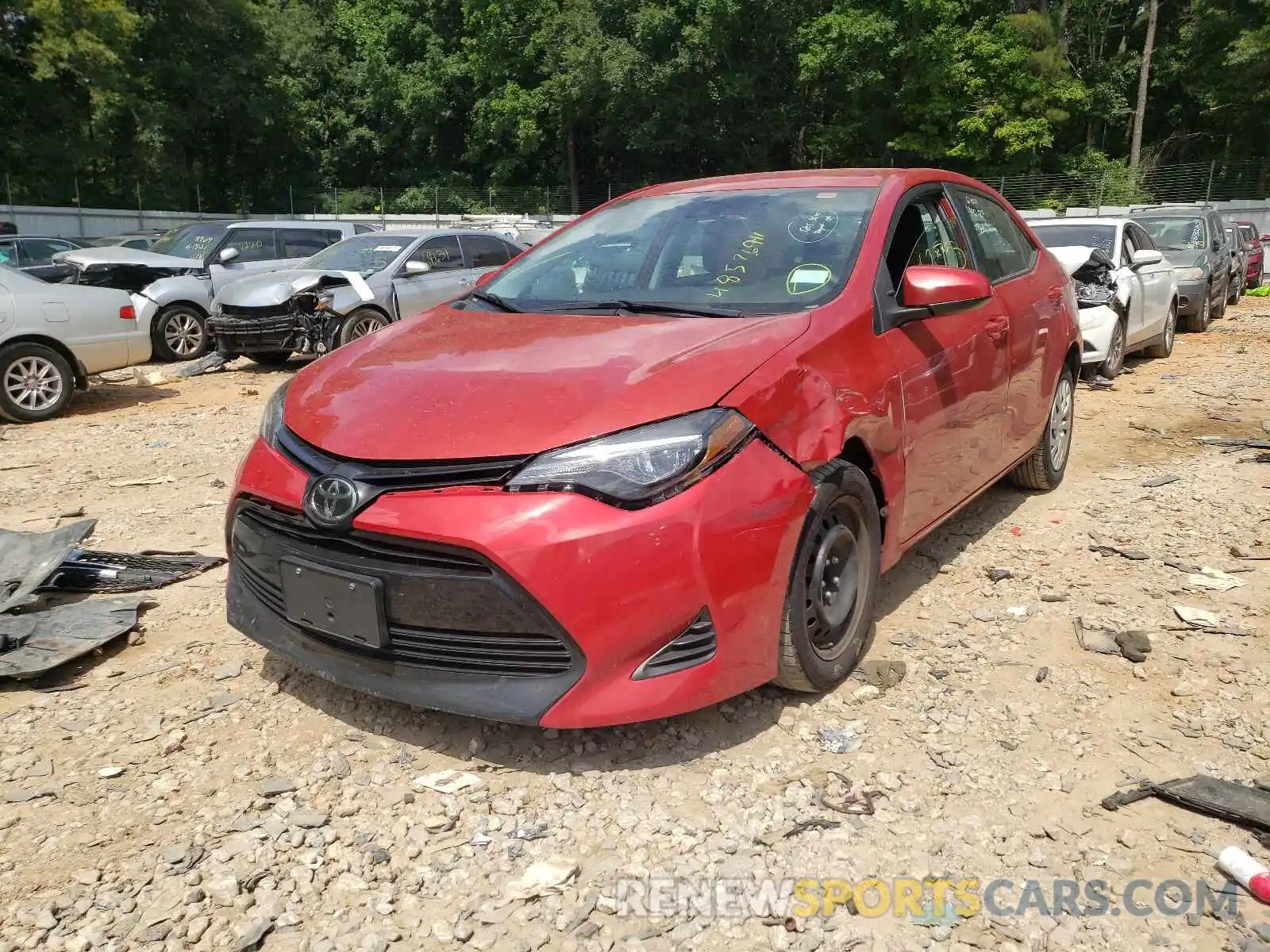 2 Photograph of a damaged car 5YFBURHE4KP896538 TOYOTA COROLLA 2019