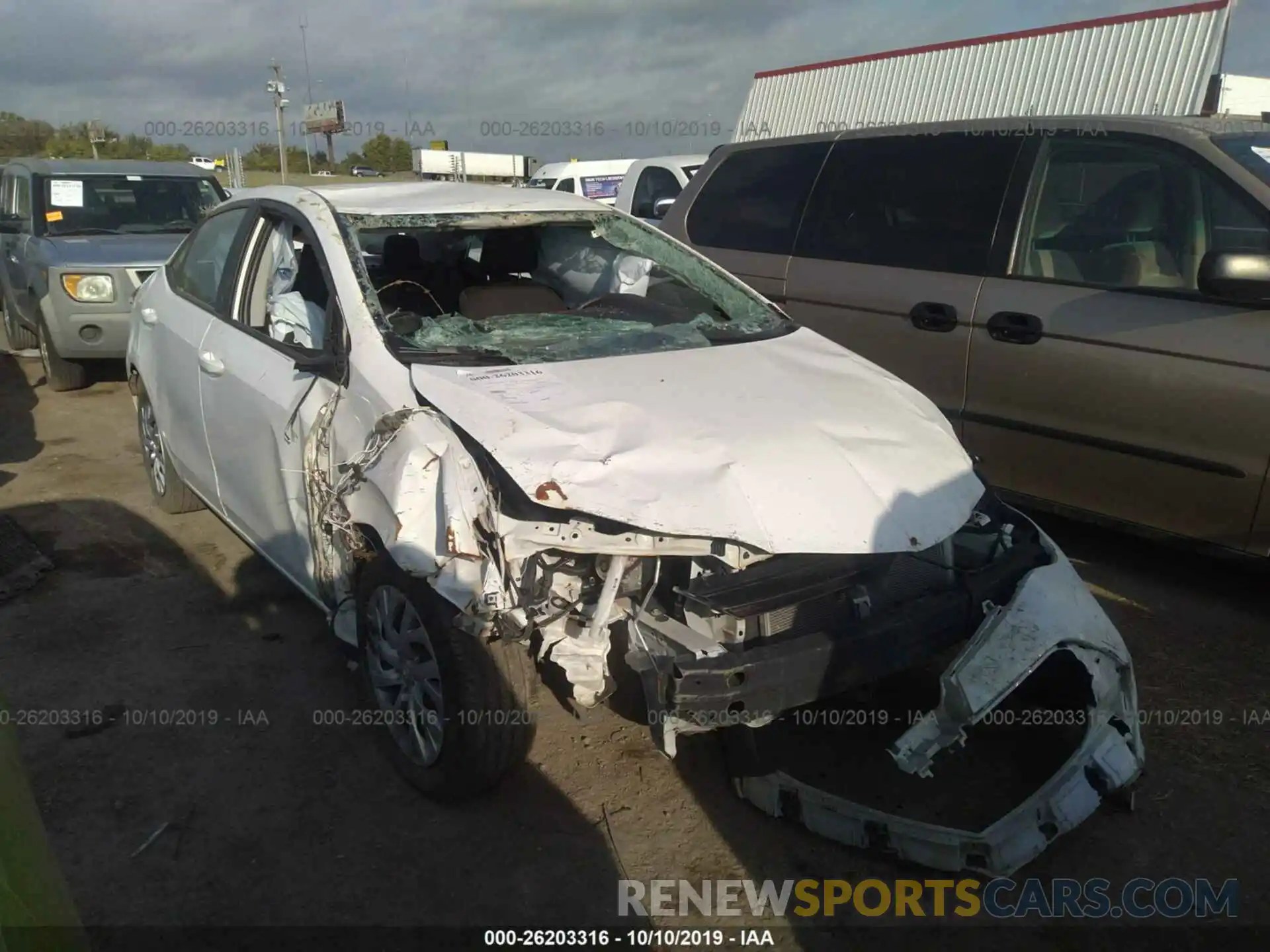 1 Photograph of a damaged car 5YFBURHE4KP897432 TOYOTA COROLLA 2019