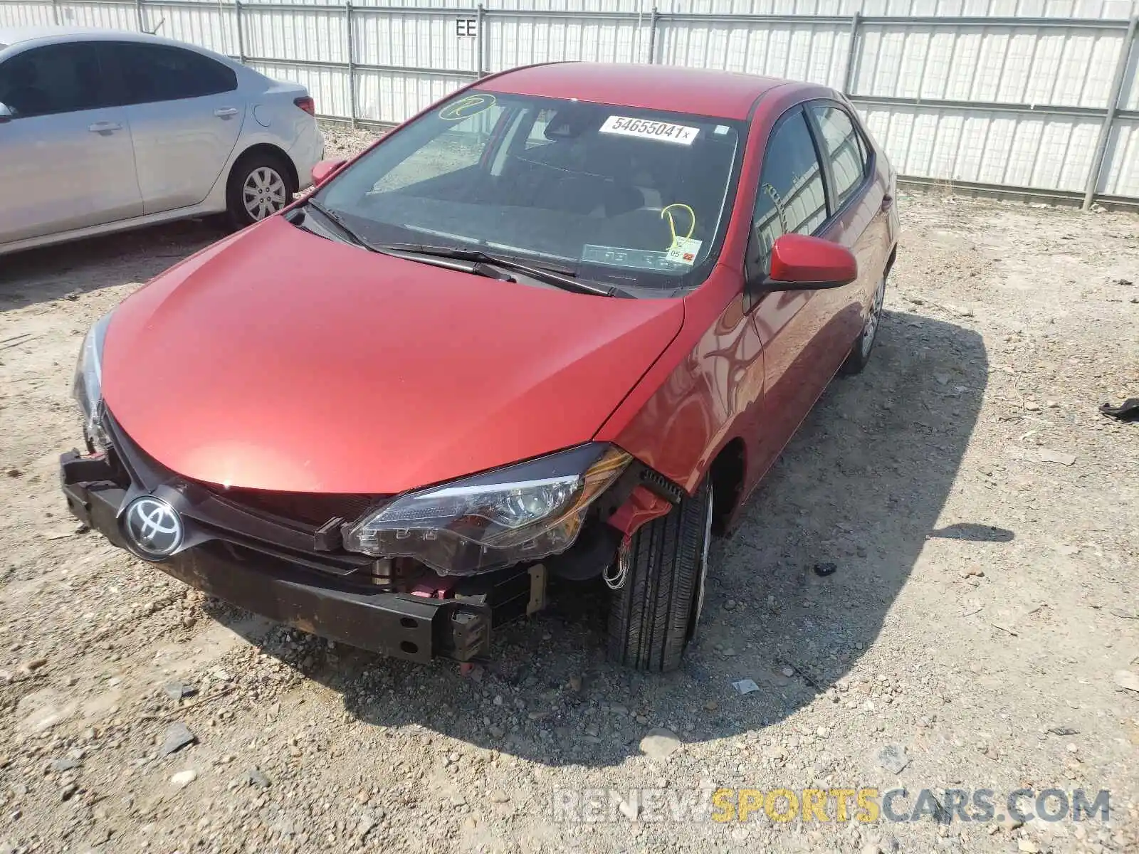 2 Photograph of a damaged car 5YFBURHE4KP902404 TOYOTA COROLLA 2019