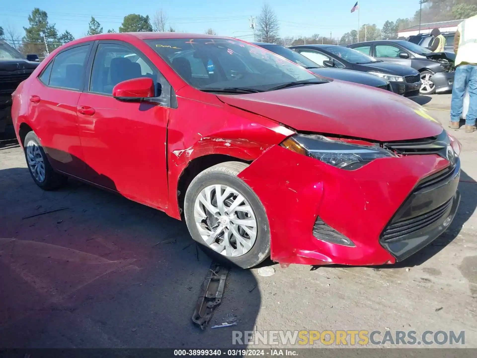 1 Photograph of a damaged car 5YFBURHE4KP902645 TOYOTA COROLLA 2019