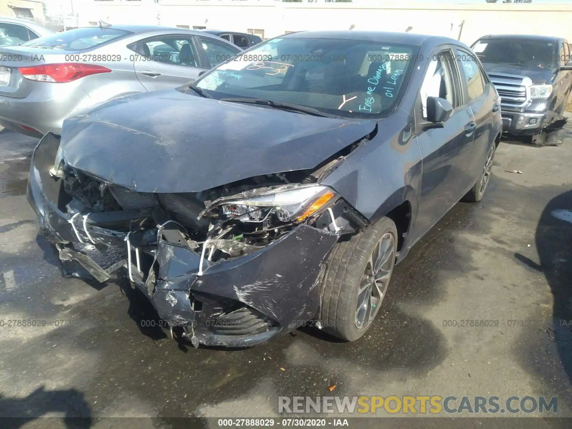 2 Photograph of a damaged car 5YFBURHE4KP903567 TOYOTA COROLLA 2019