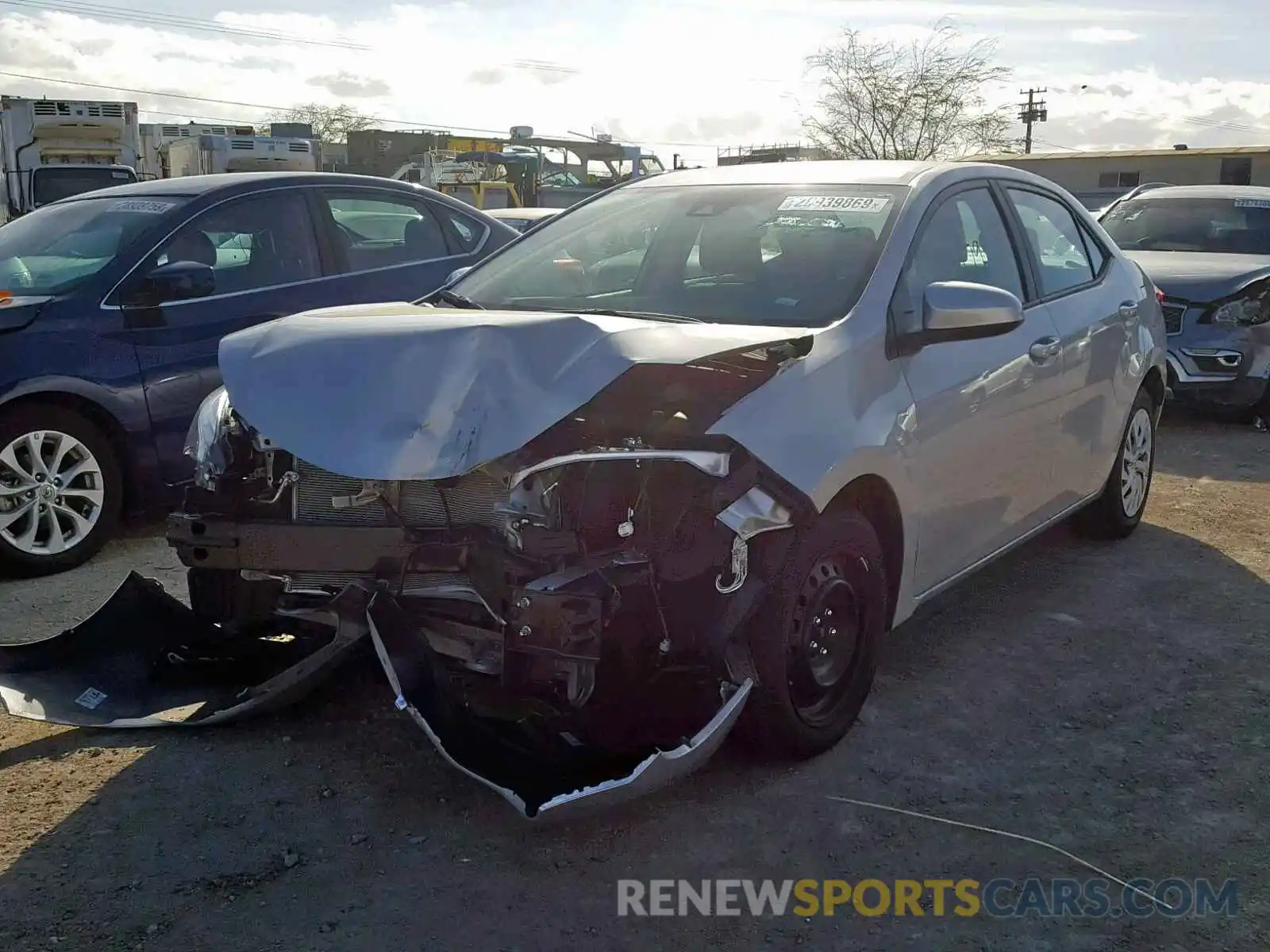 2 Photograph of a damaged car 5YFBURHE4KP903617 TOYOTA COROLLA 2019